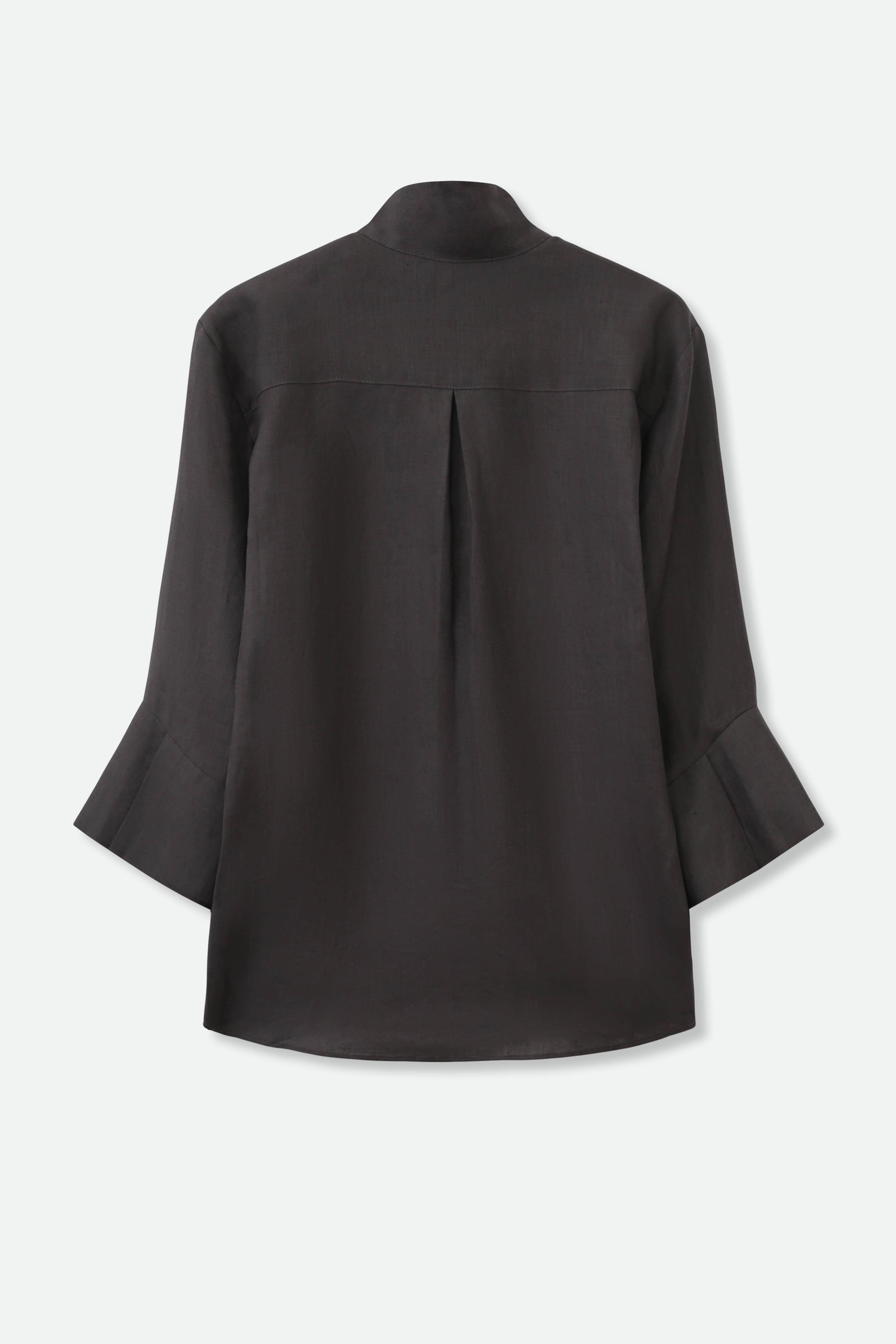 SANDRINE WIDE-CUFF SHIRT IN ITALIAN LINEN - Jarbo