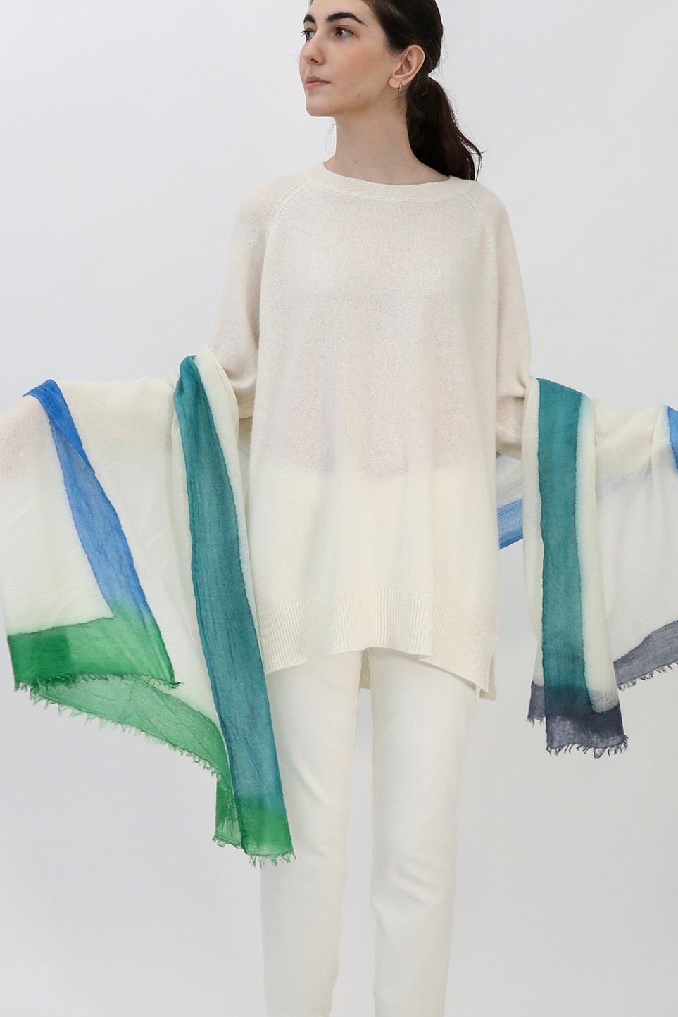 SANTORINI SCARF IN HAND DYED CASHMERE - Jarbo