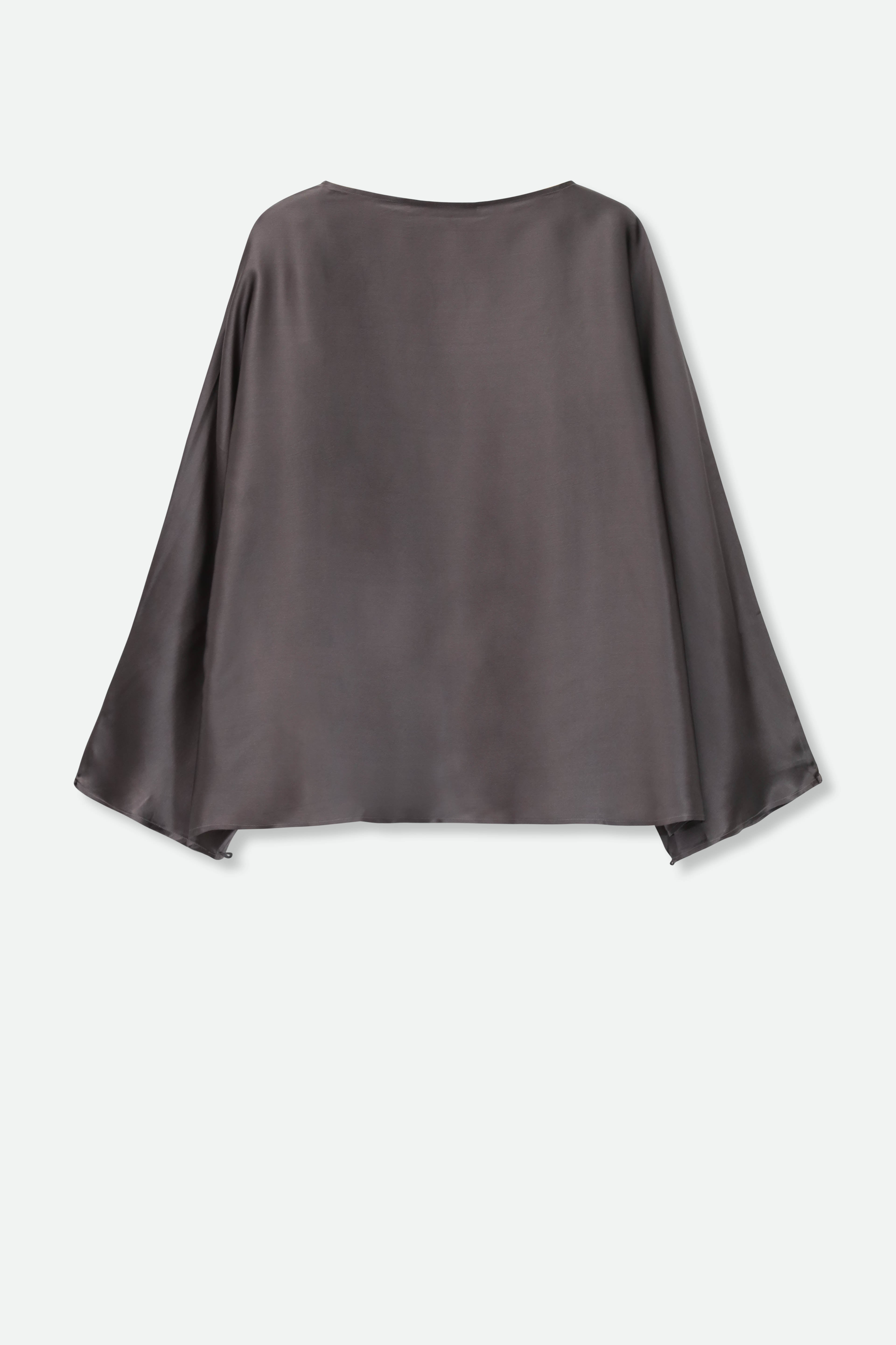 SARA WIDE ARM BLOUSE IN SILK CHARMEUSE - Jarbo