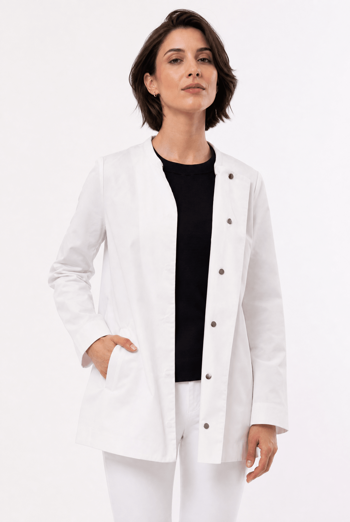 SAVARIO SNAP FRONT JACKET IN JAPANESE MEMORY TWILL - Jarbo