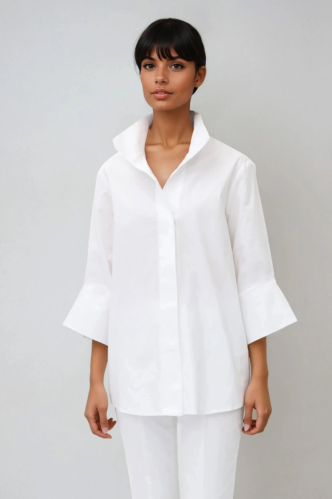 SCARLETT SHIRT IN ITALIAN POPLIN COTTON - Jarbo