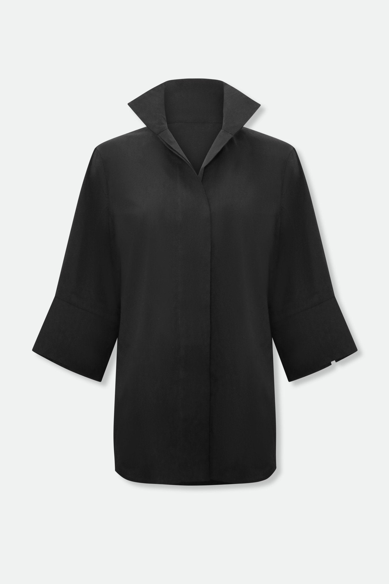 SCARLETT SHIRT IN ITALIAN POPLIN COTTON IN BLACK