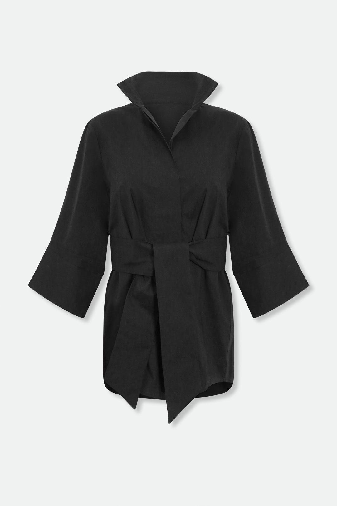 SCARLETT SHIRT IN ITALIAN POPLIN COTTON IN BLACK