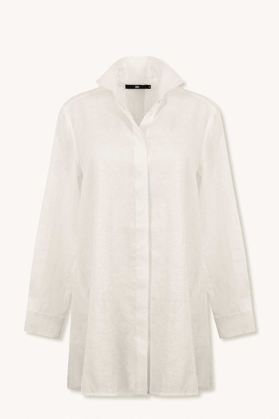 SELLA SHIRT IN ITALIAN LINEN WHITE - Jarbo