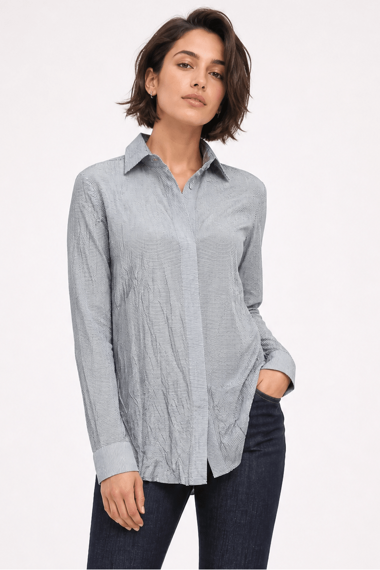 SFIZIO TEXTURED COTTON-SILK PERFECT SHIRT - Jarbo