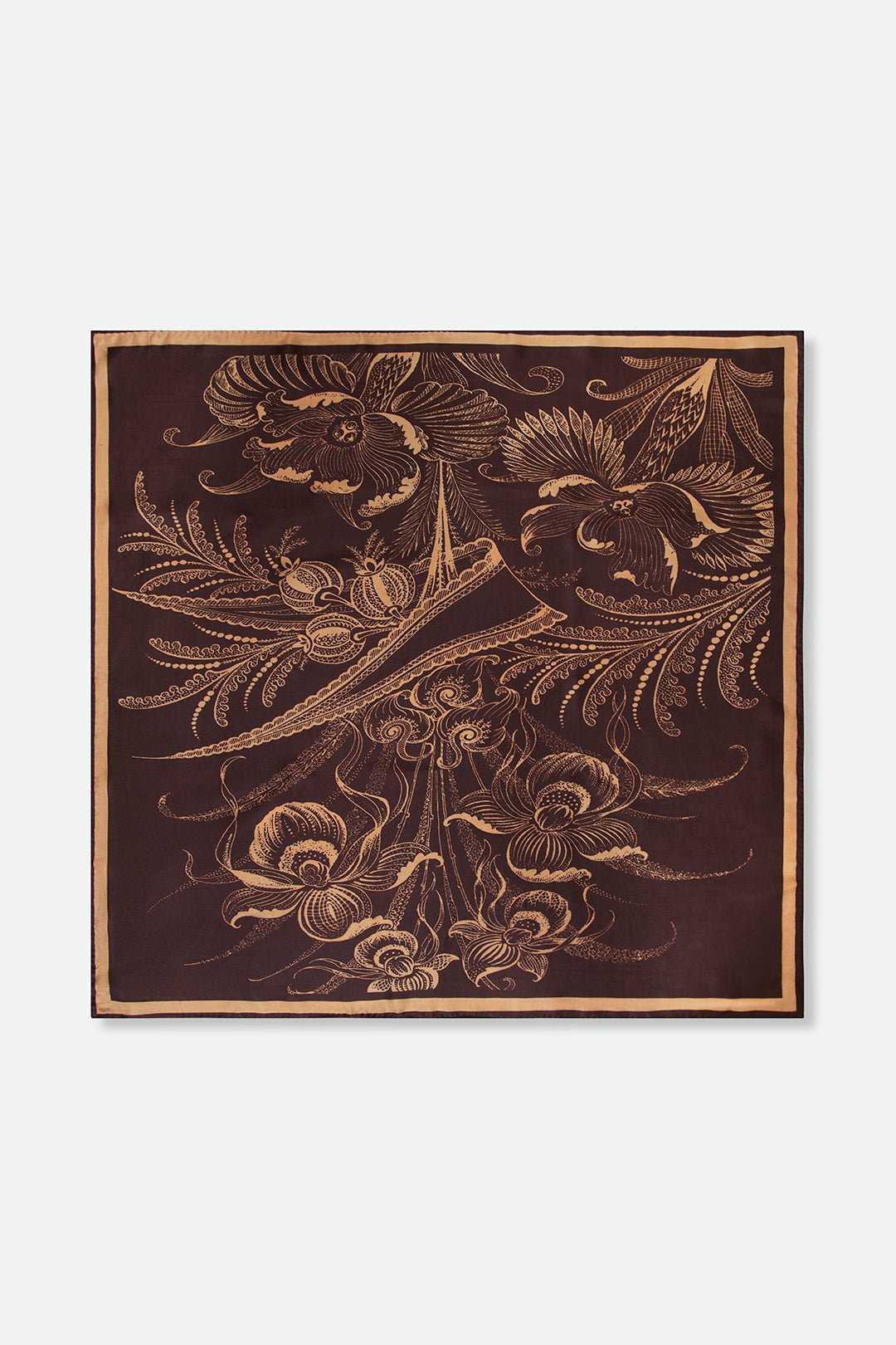 SILK TWILL SQUARE SCARF IN BAROQUE BLOOM - Jarbo