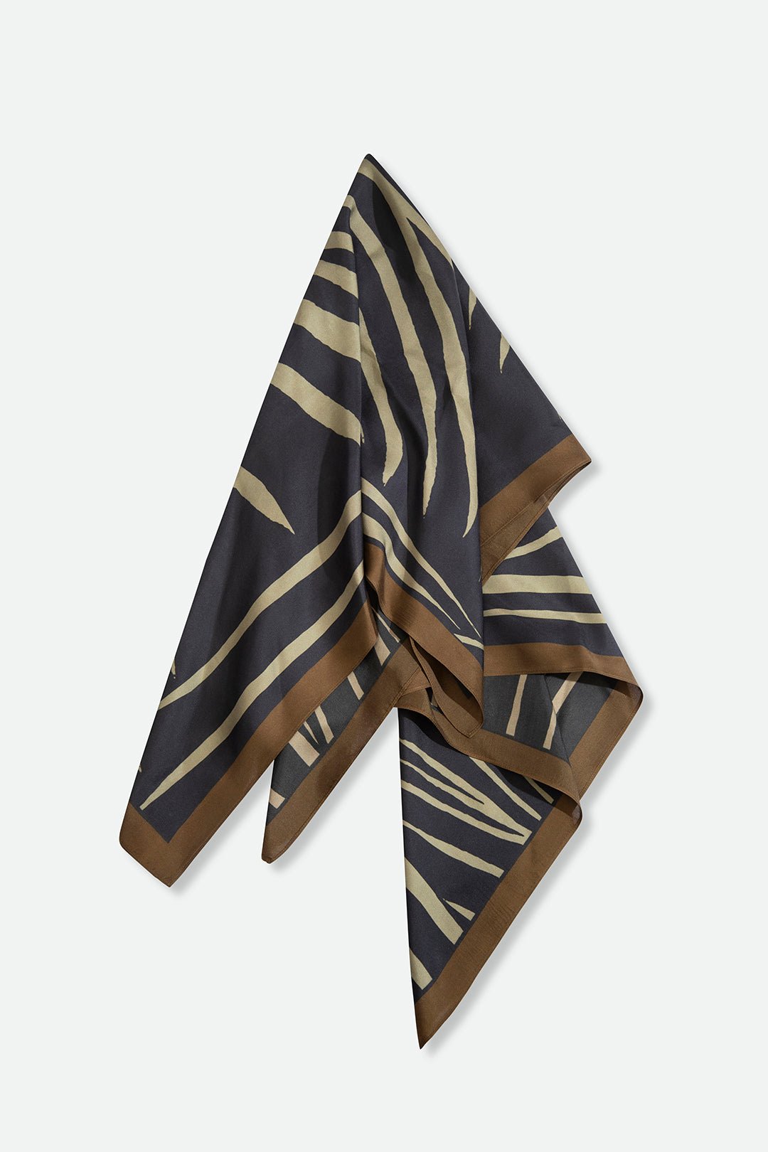 SILK TWILL SQUARE SCARF IN PALMIER TIERRA BORDE - Jarbo