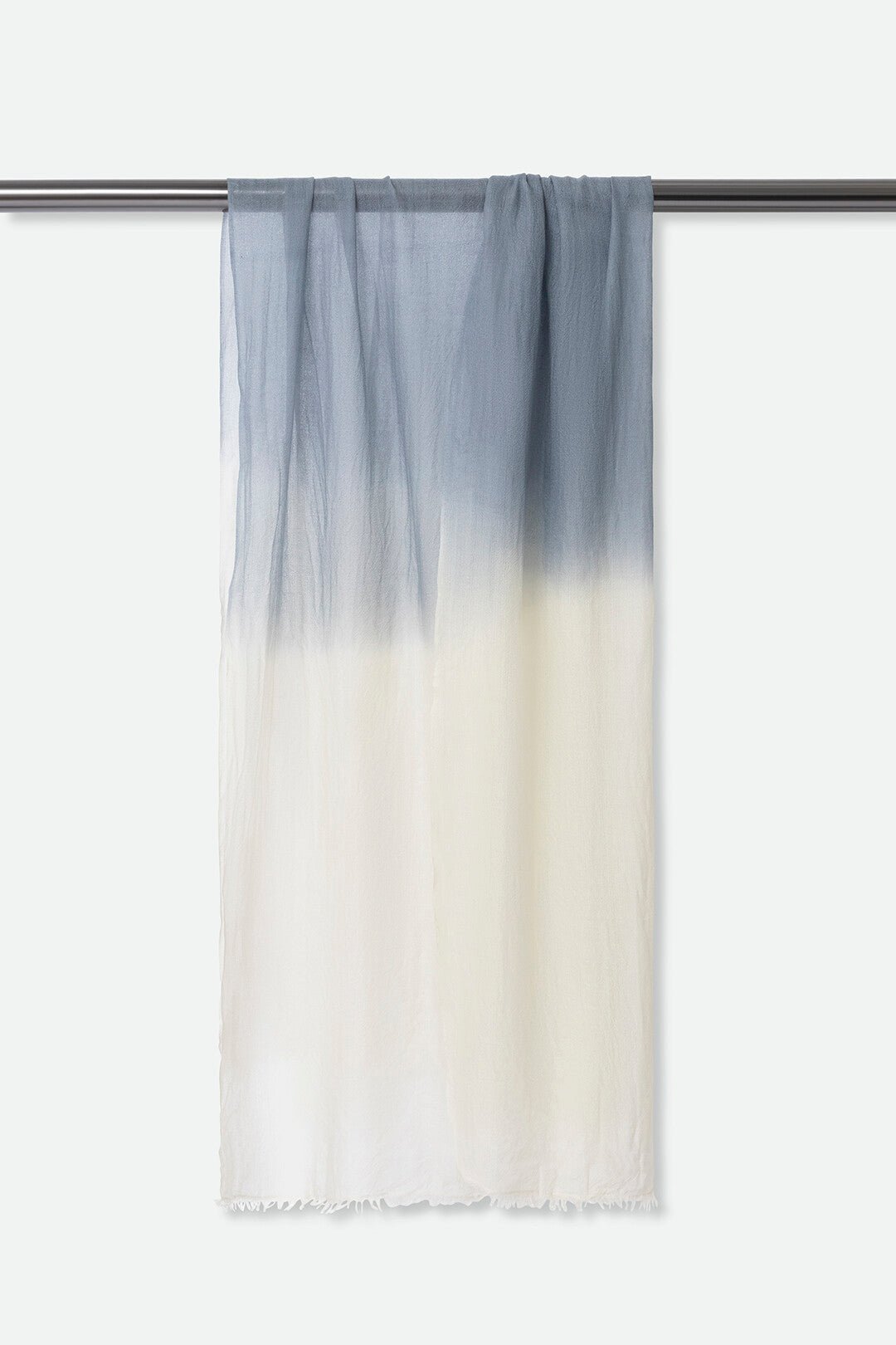 SLATE OYSTER SHELL LIGHTWEIGHT SCARF IN HAND DYED CASHMERE - Jarbo