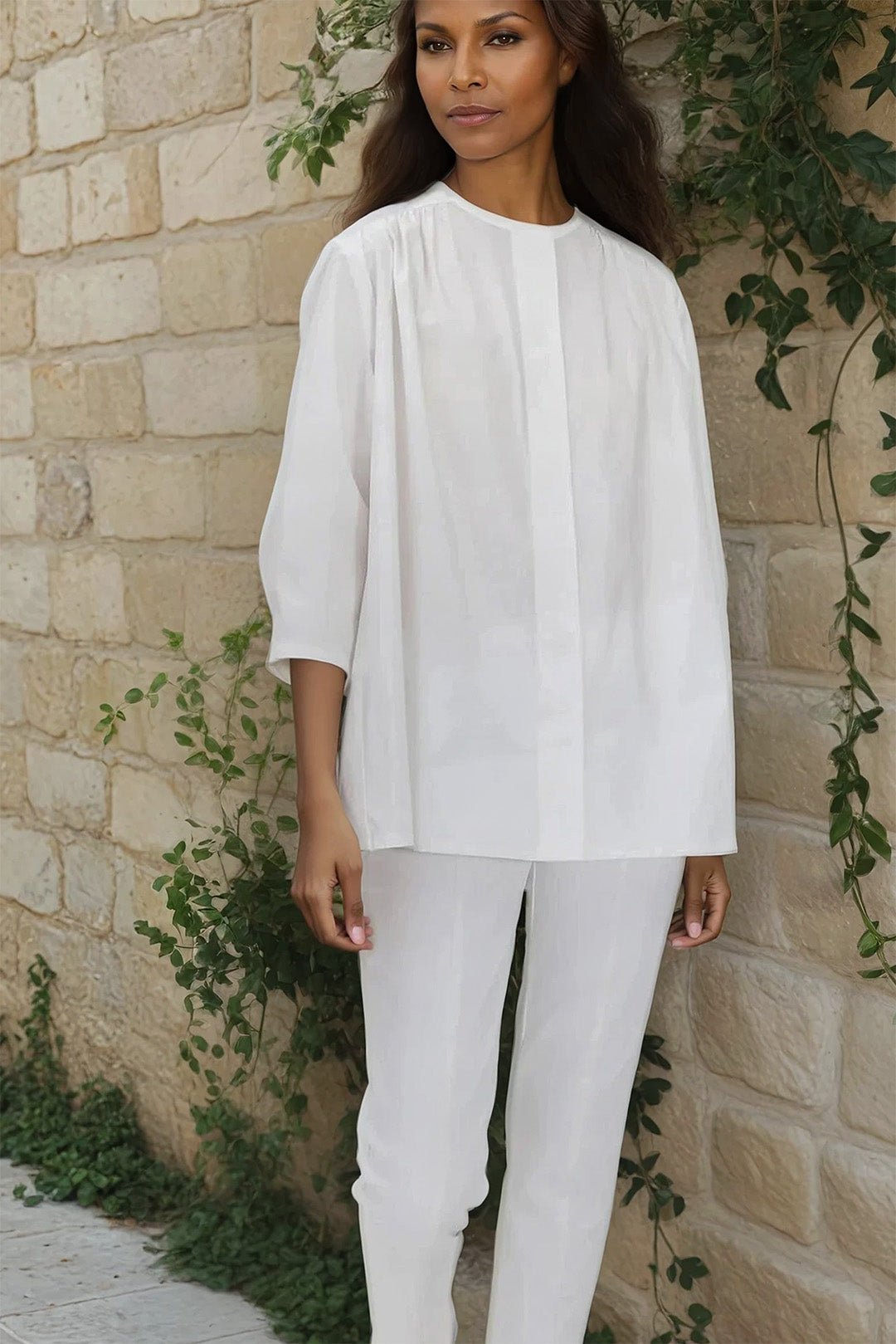 SOLANA SHIRT IN ITALIAN COTTON POPLIN - Jarbo