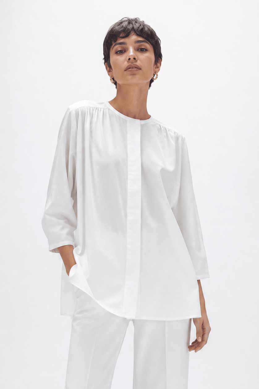SOLANA SHIRT IN ITALIAN COTTON POPLIN - Jarbo
