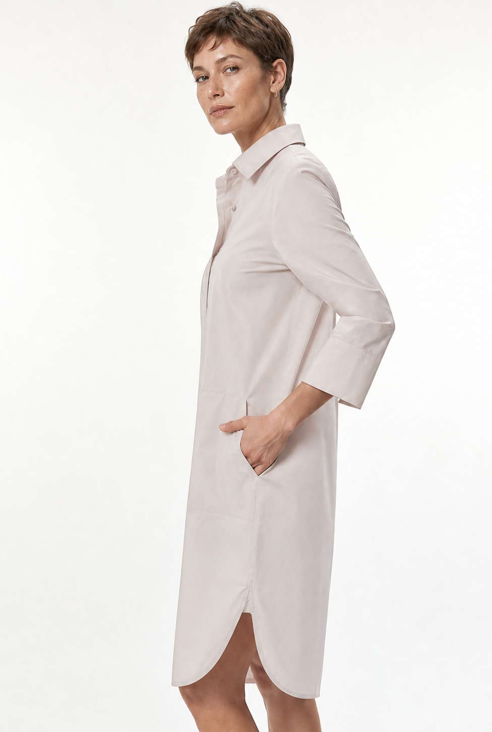 DORIAN DRESS IN ITALIAN FINE STRETCH COTTON