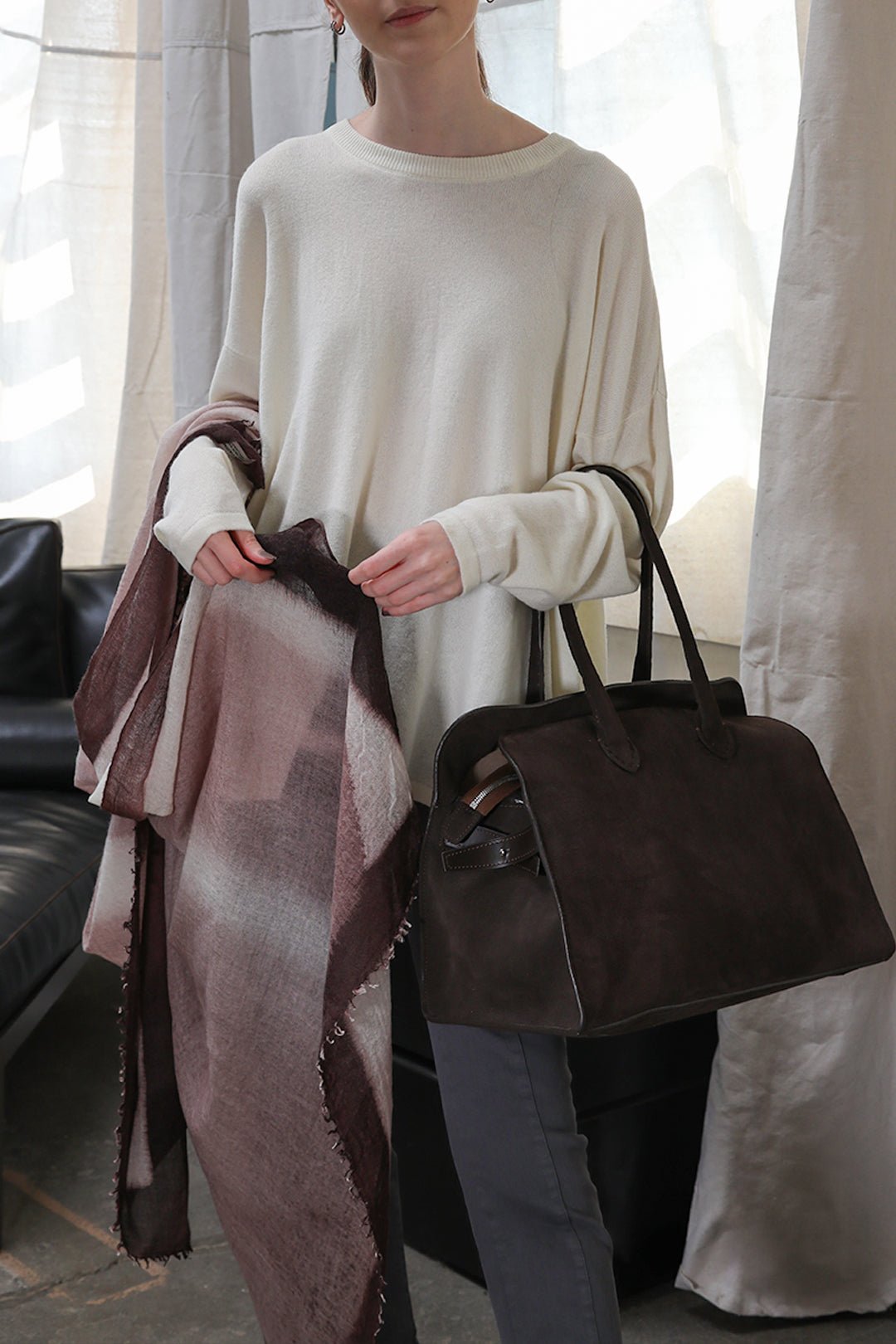 TIRAMISU SCARF IN HAND DYED CASHMERE - Jarbo