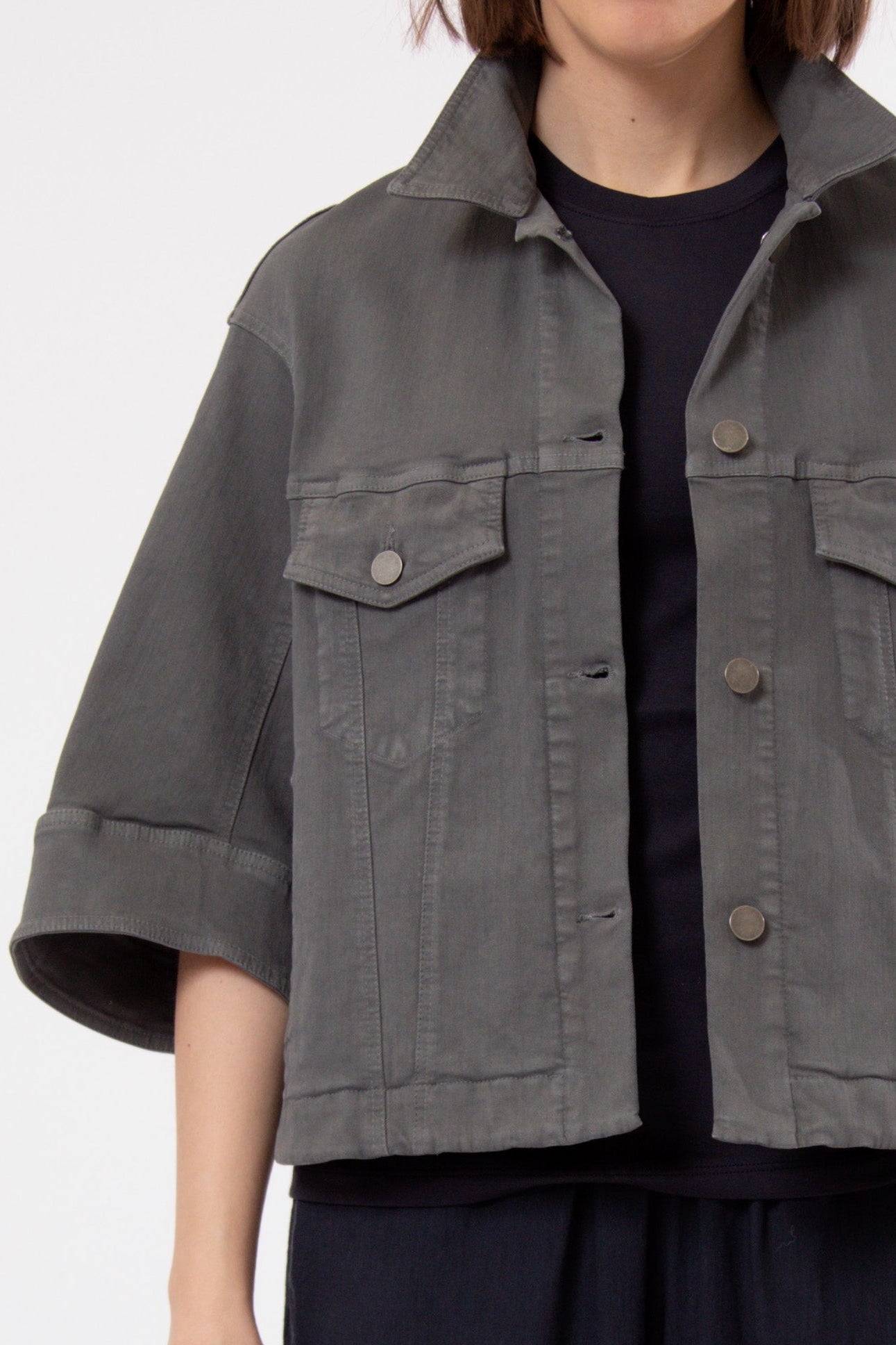 VENETO JACKET GARMENT-DYED ITALIAN STRETCH DENIM - Jarbo