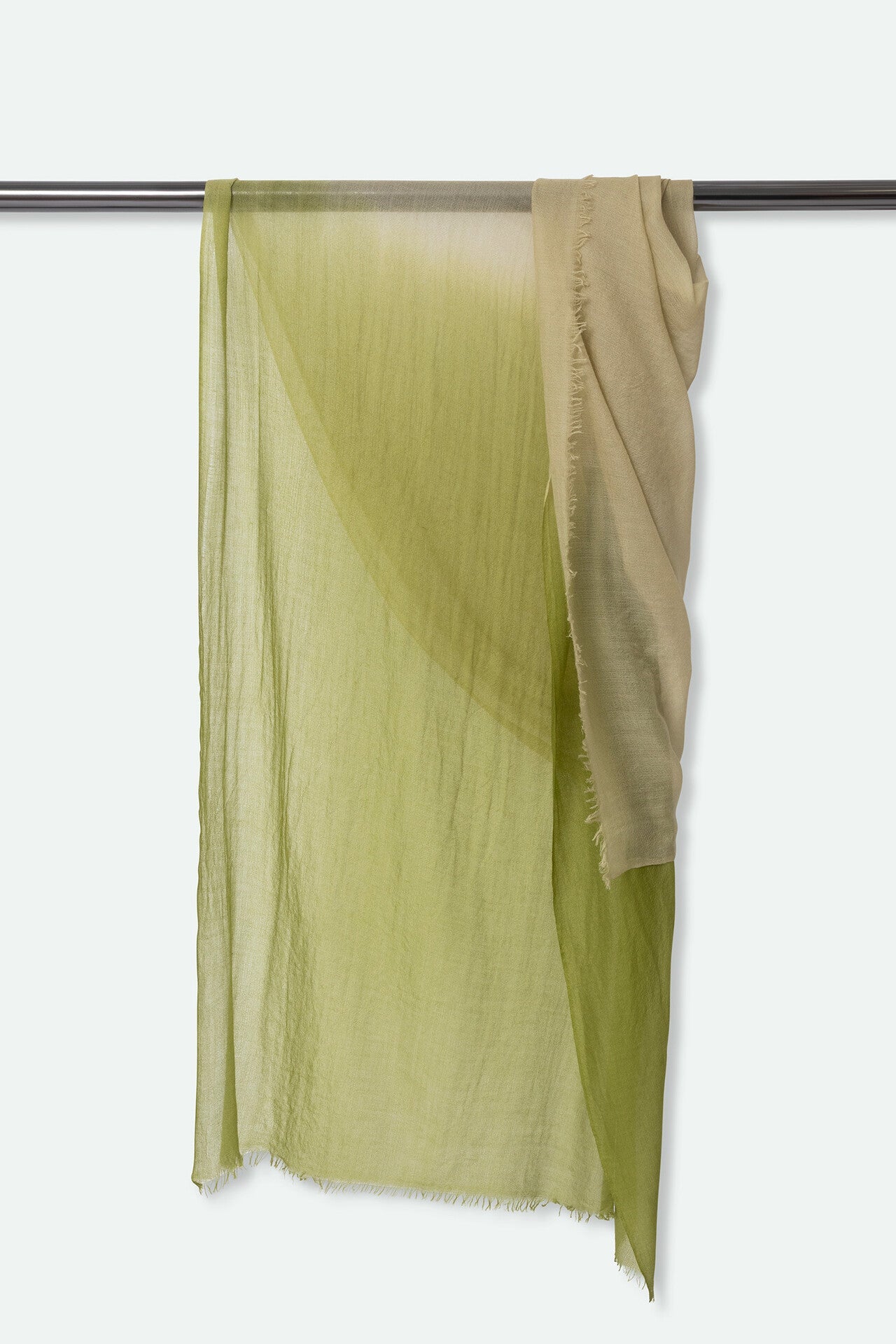 VERDE ARMY LIGHTWEIGHT SCARF IN HAND DYED CASHMERE - Jarbo