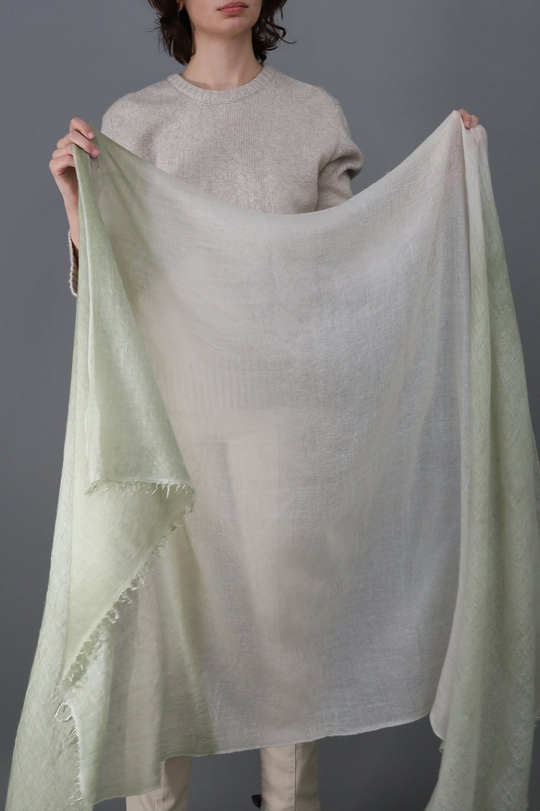 WHEAT HARVEST SCARF IN HAND DYED CASHMERE - Jarbo