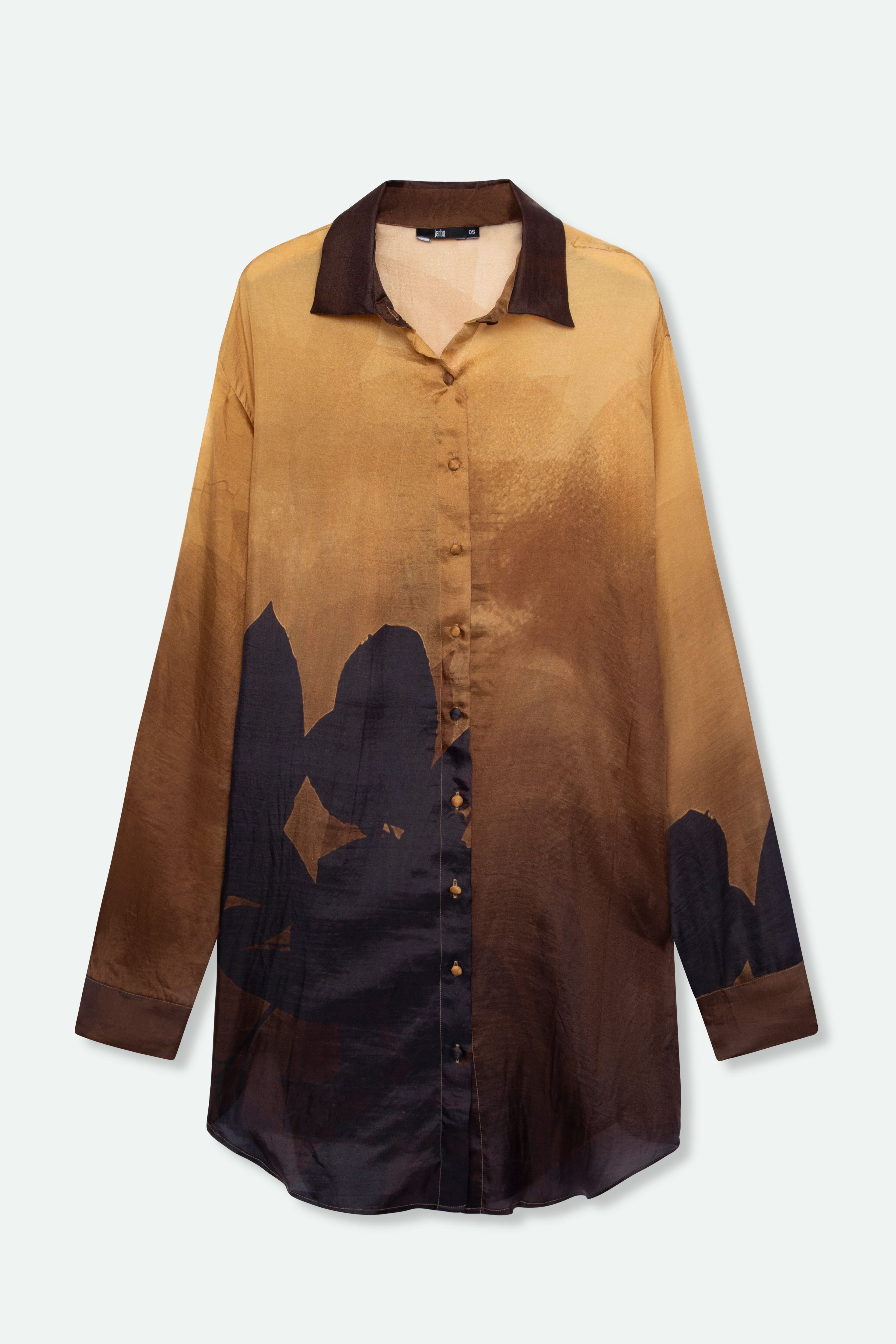 ZURI ONE-SIZE TUNIC IN ITALIAN SILK GOLDEN HOUR - Jarbo