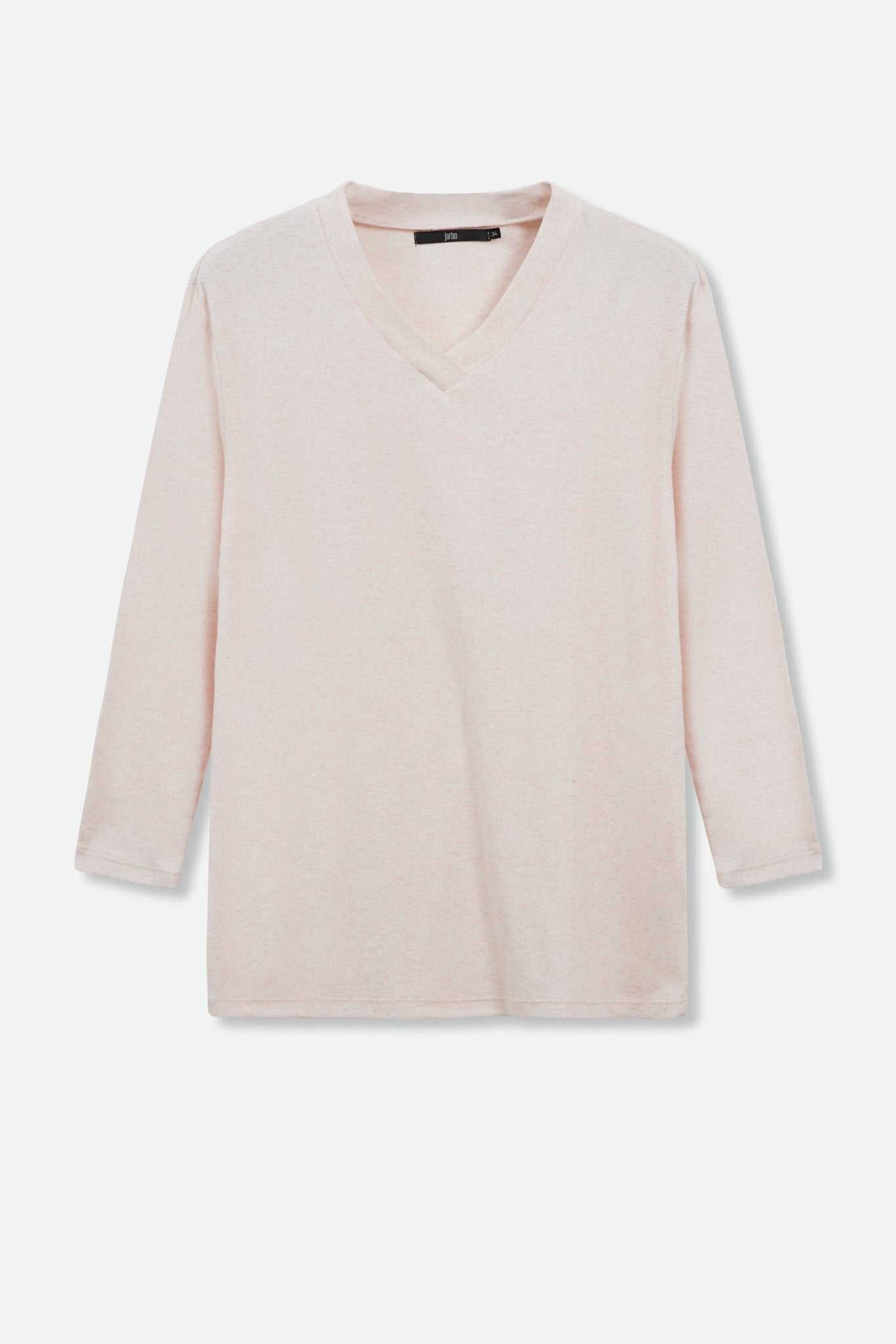 A LINE V NECK IN HEATHERED PIMA COTTON - Jarbo