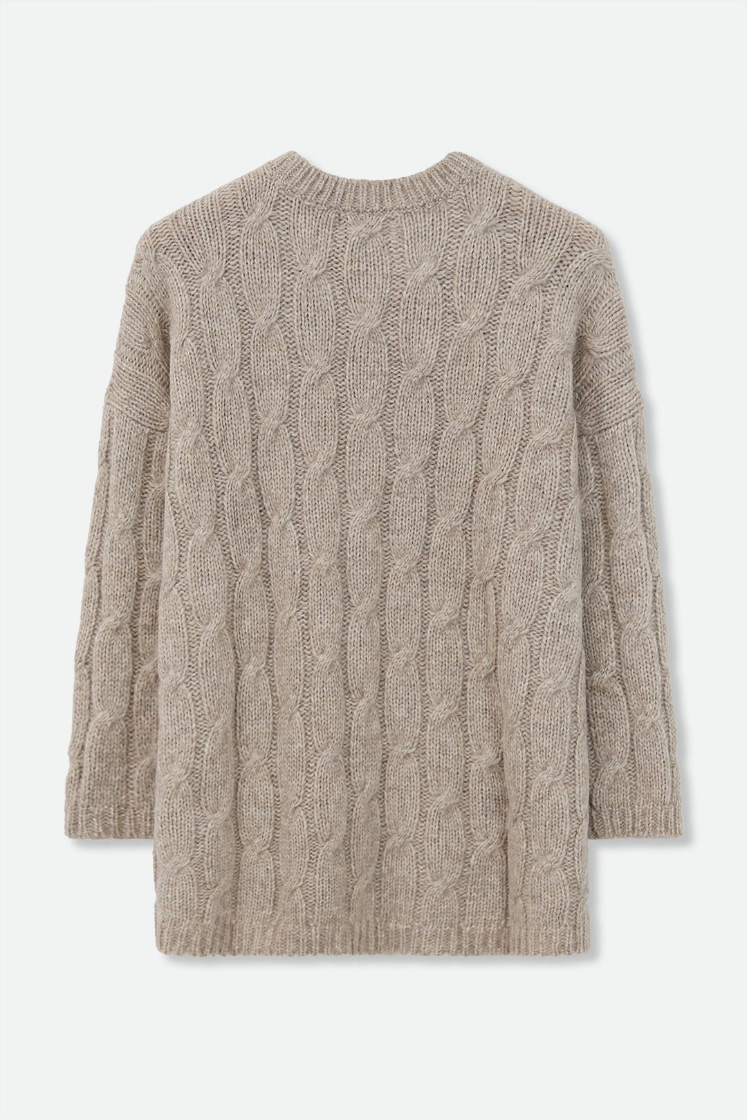 ABRAZO PULLOVER CABLE CREW IN BABY ALPACA AND FINE MERINO BLEND - Jarbo