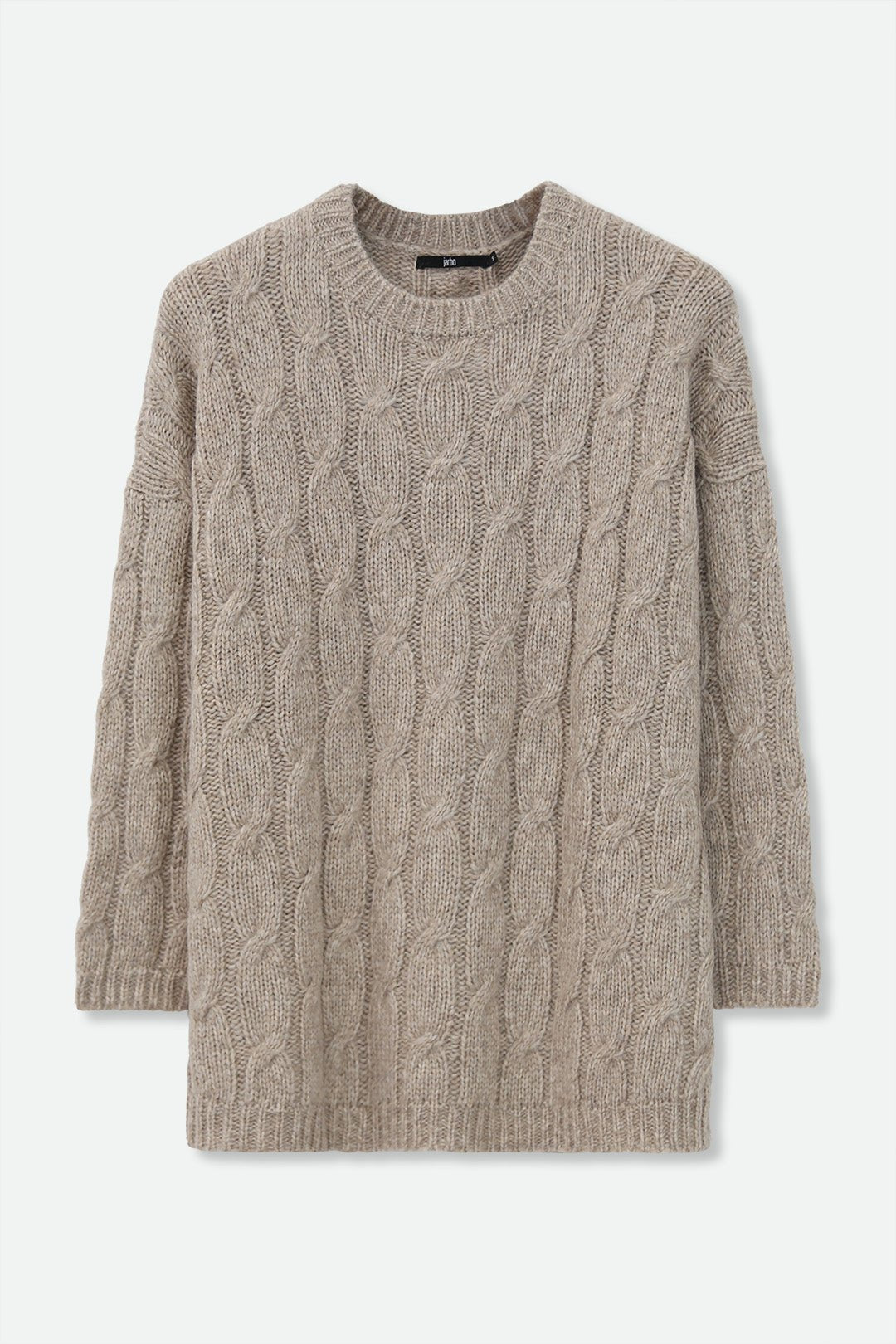 ABRAZO PULLOVER CABLE CREW IN BABY ALPACA AND FINE MERINO BLEND - Jarbo