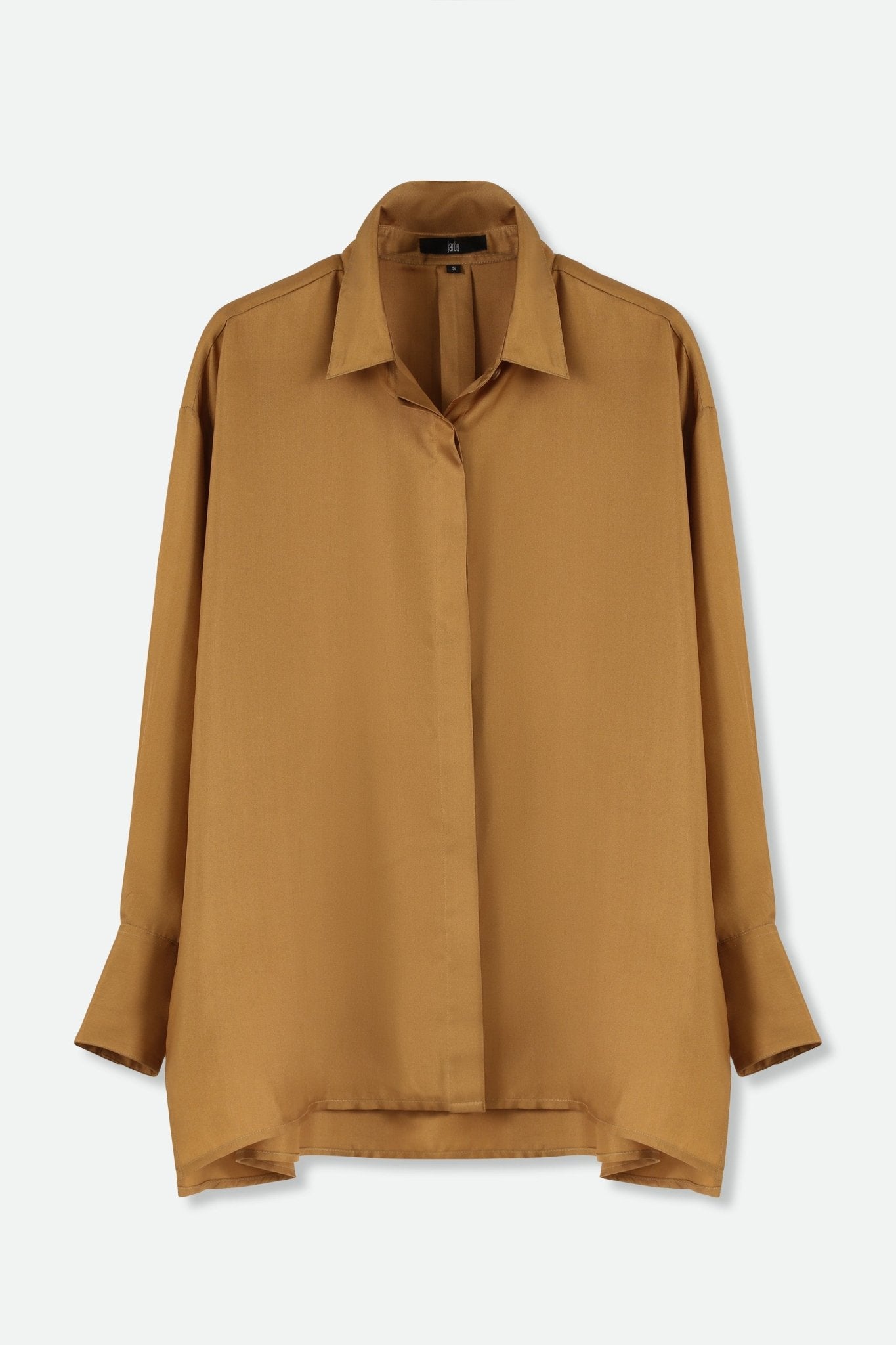 ADRIA SILK TWILL SHIRT IN COPPER - Jarbo