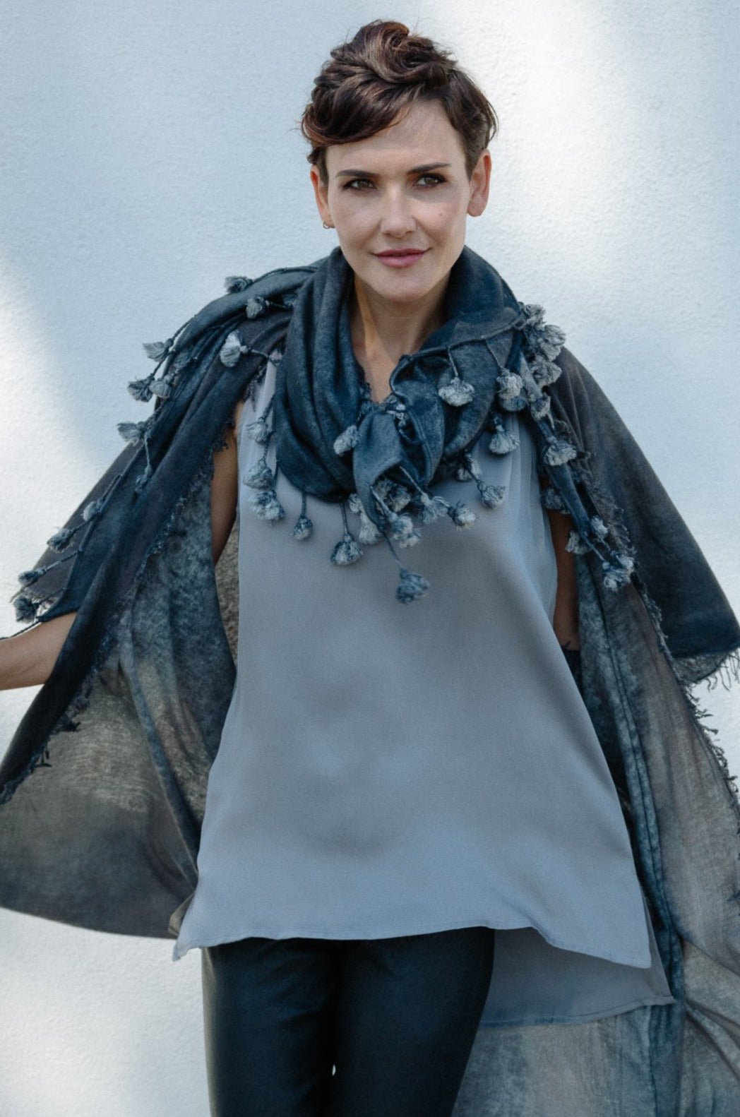 ALENA TANK IN STRETCH SILK DOUBLE GEORGETTE - Jarbo