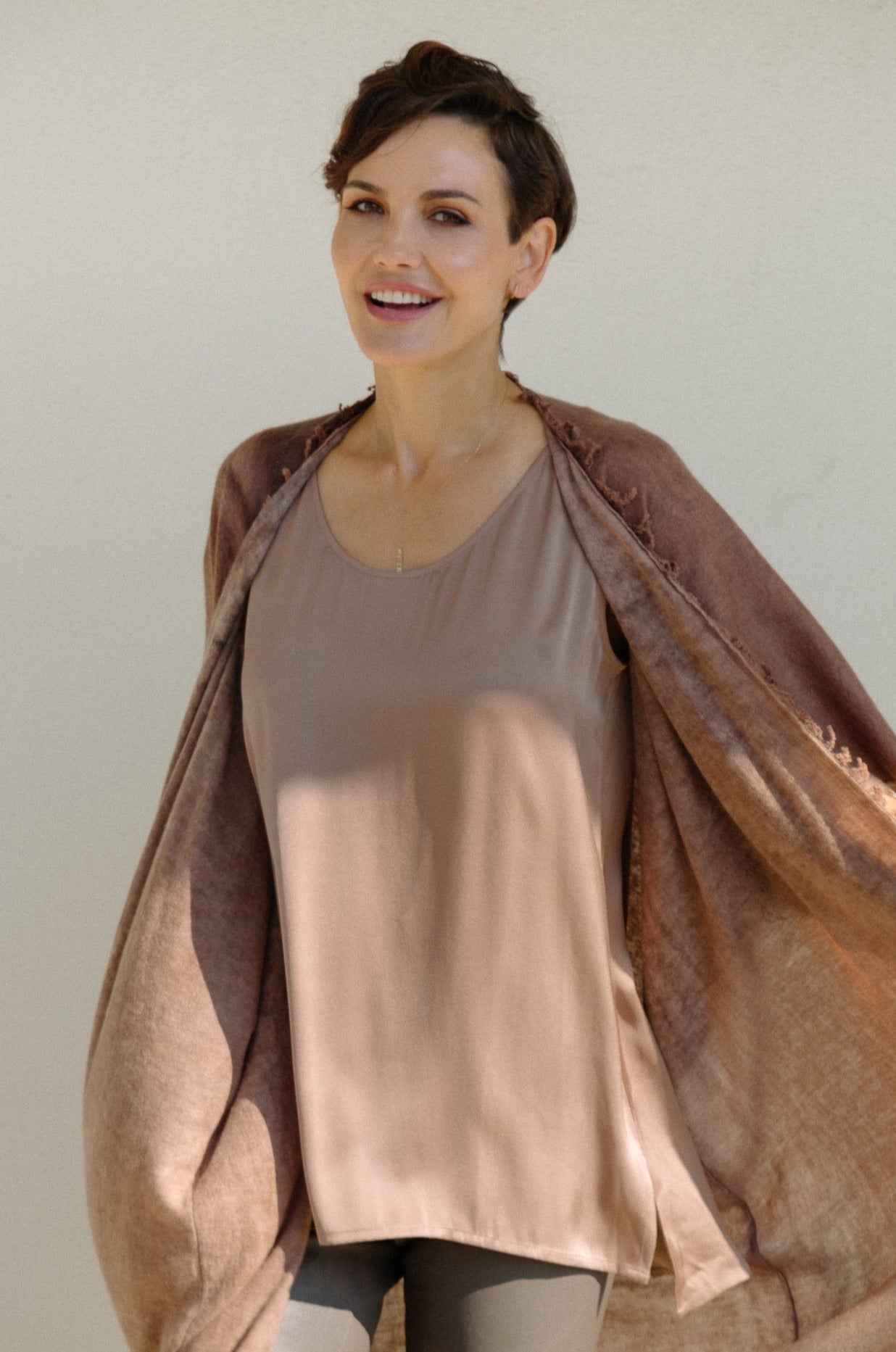 ALENA TANK IN STRETCH SILK DOUBLE GEORGETTE - Jarbo