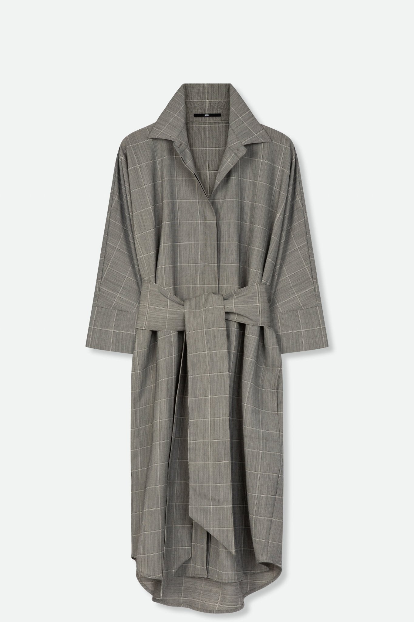 ALEXA DOLMAN SLEEVE DRESS IN ITALIAN FINE TROPICAL WOOL - Jarbo