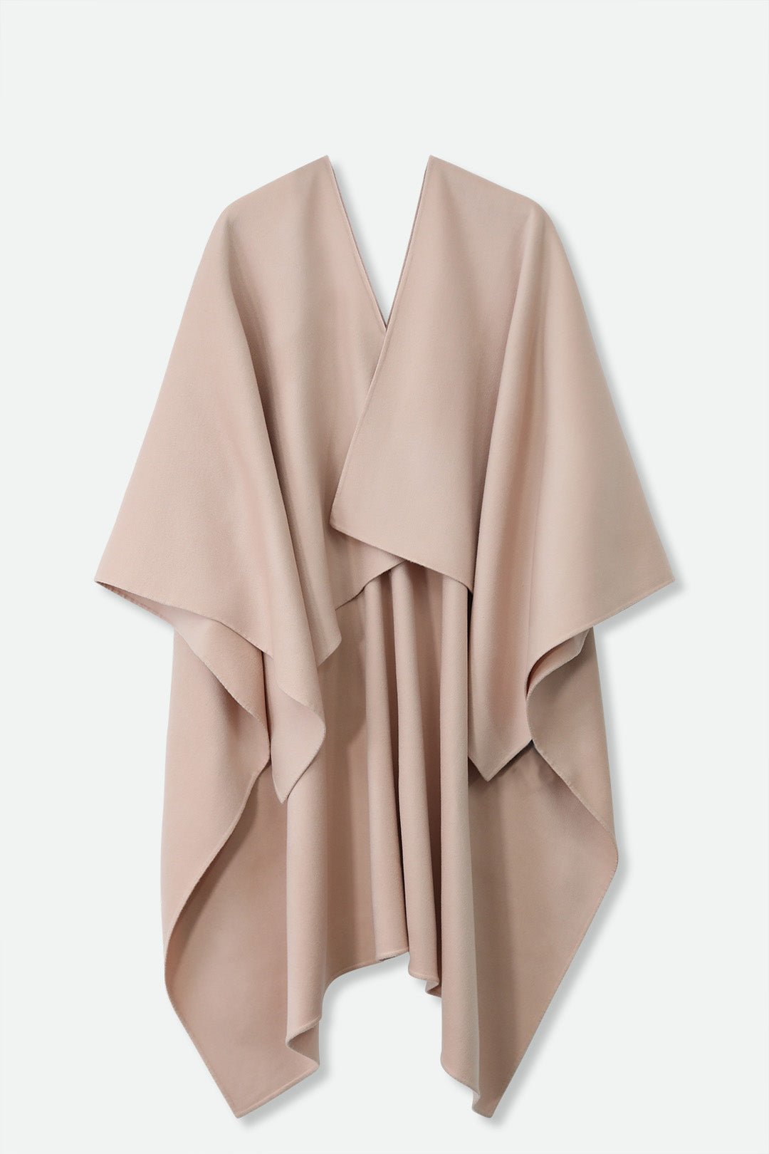 ALPINE CAPE IN PURE CASHMERE ROSE BEIGE PINK - Jarbo