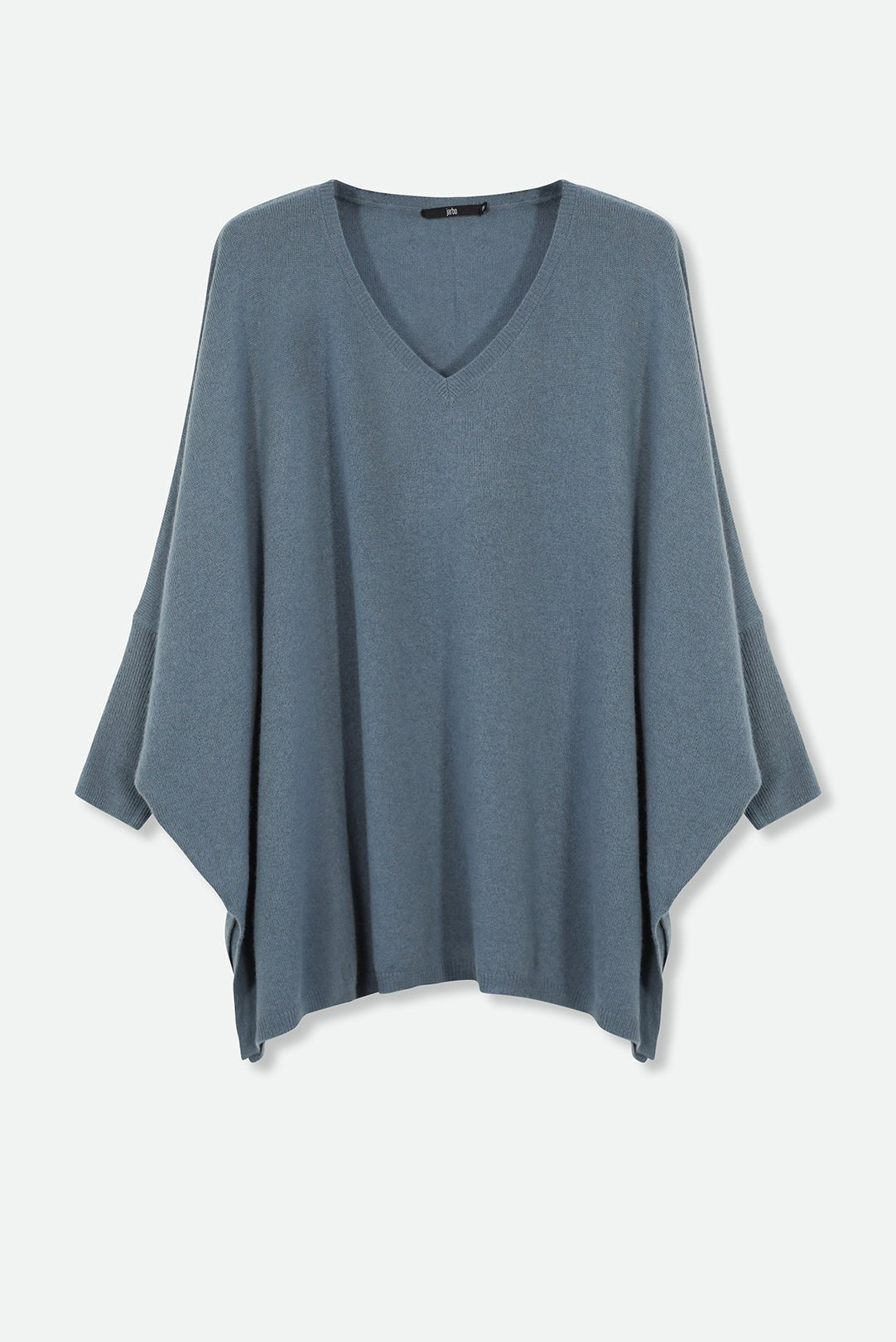 ANITA LONG SLEEVE PONCHO IN PURE CASHMERE MERINO - Jarbo
