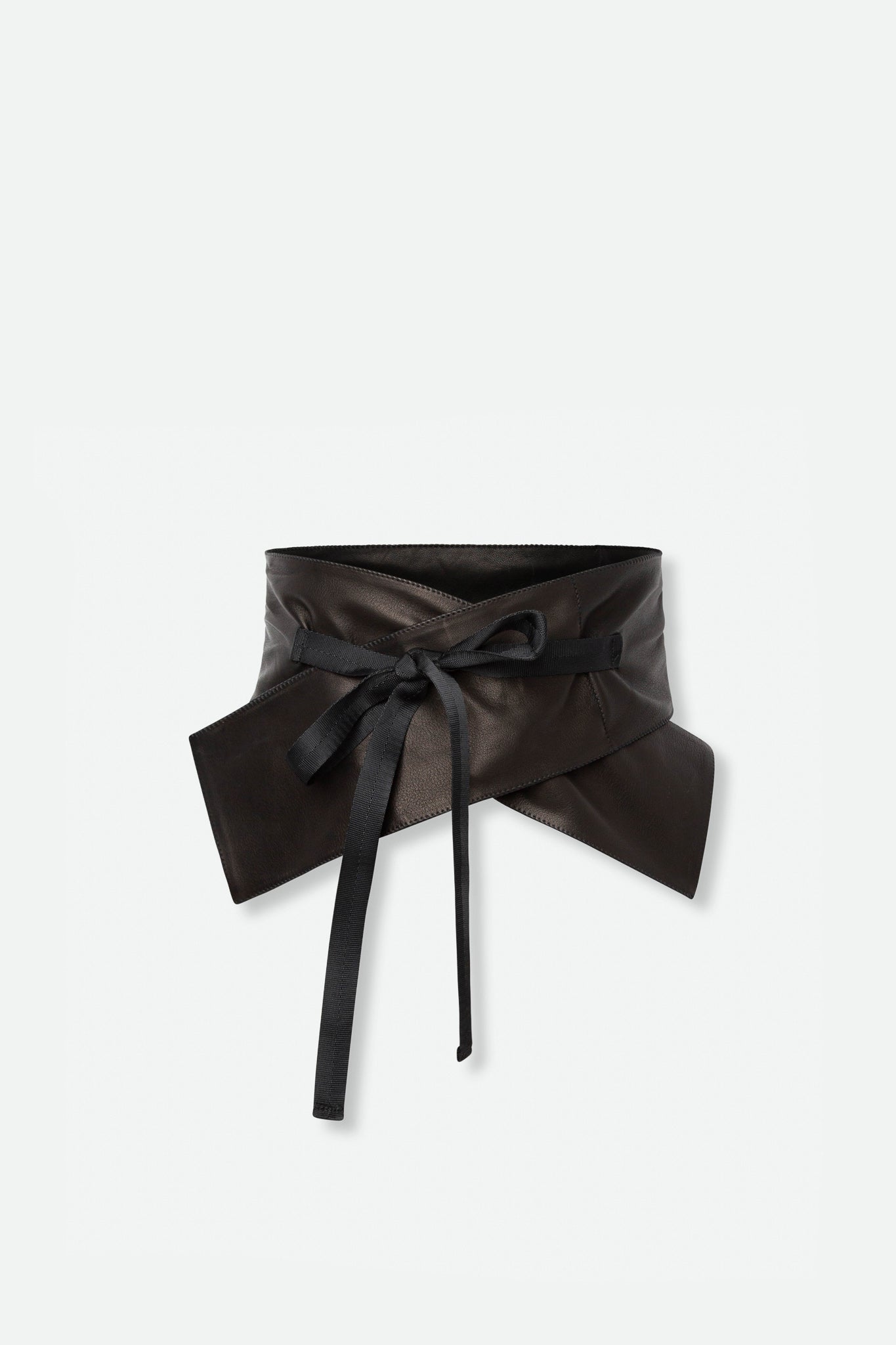 APIRO TIE FRONT KIMONO BELT IN LEATHER - Jarbo
