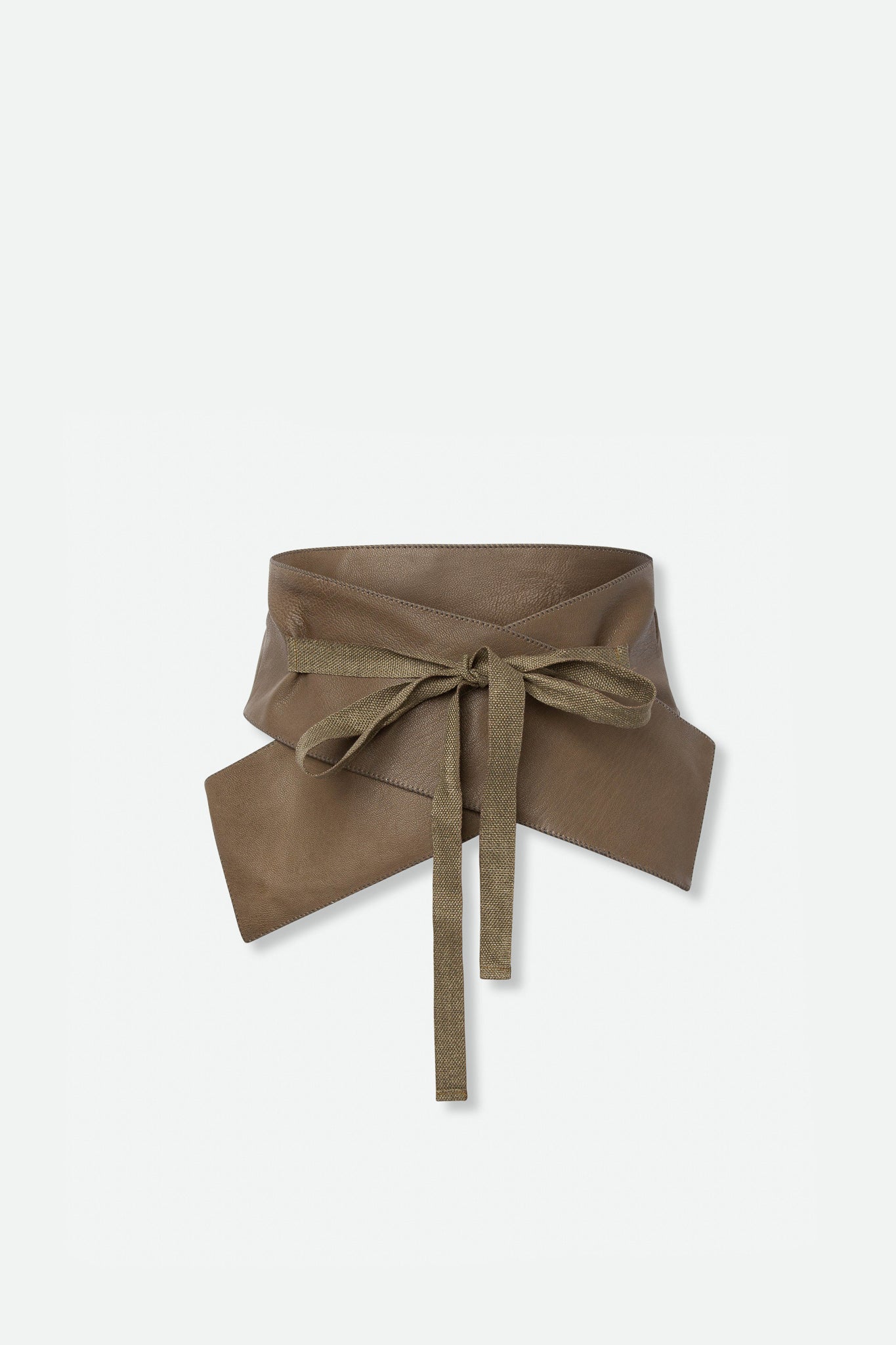 APIRO TIE FRONT KIMONO BELT IN LEATHER - Jarbo