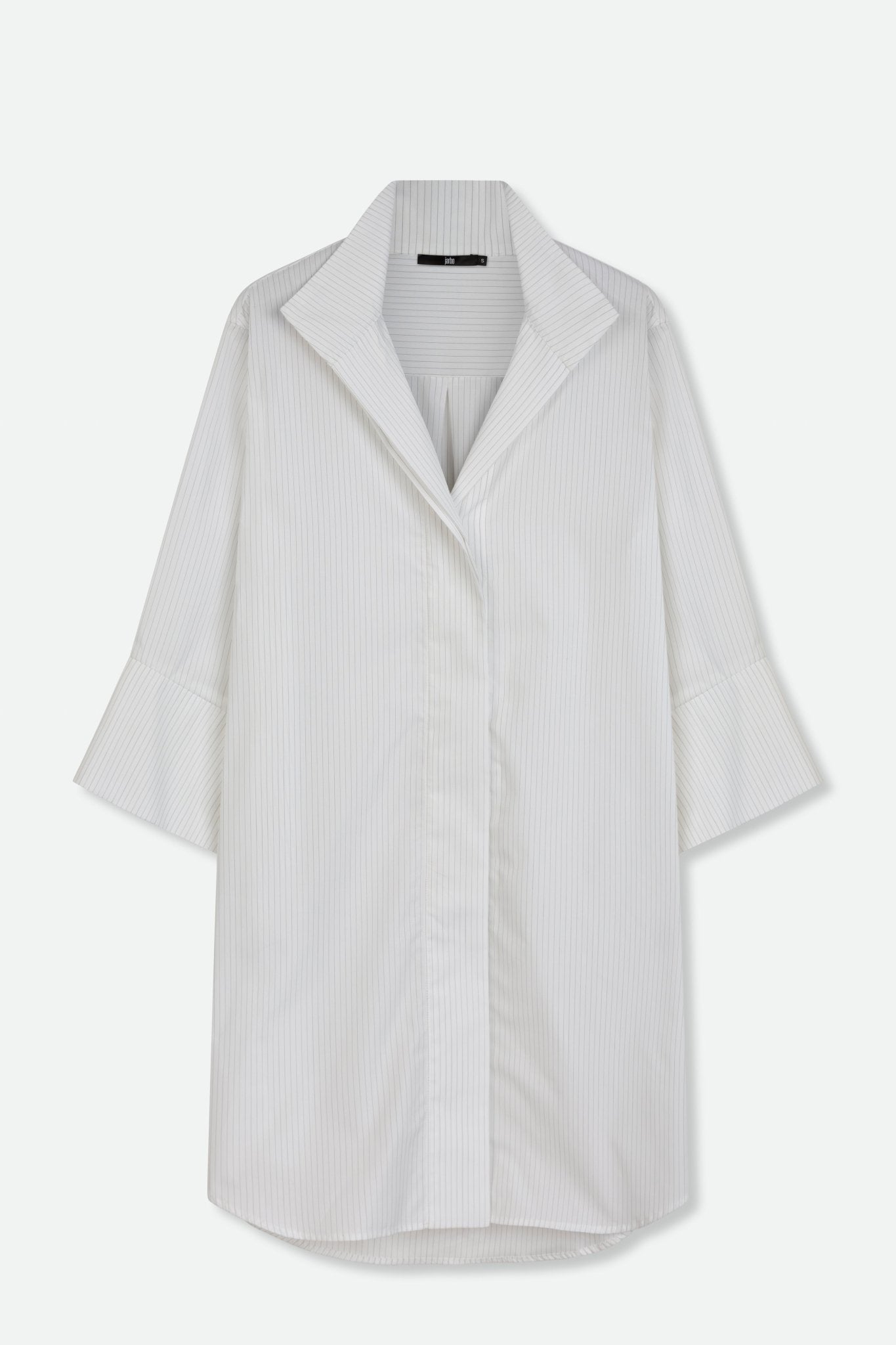 ARIANA WIDE CUFF TUNIC SHIRT IN ITALIAN COTTON - Jarbo