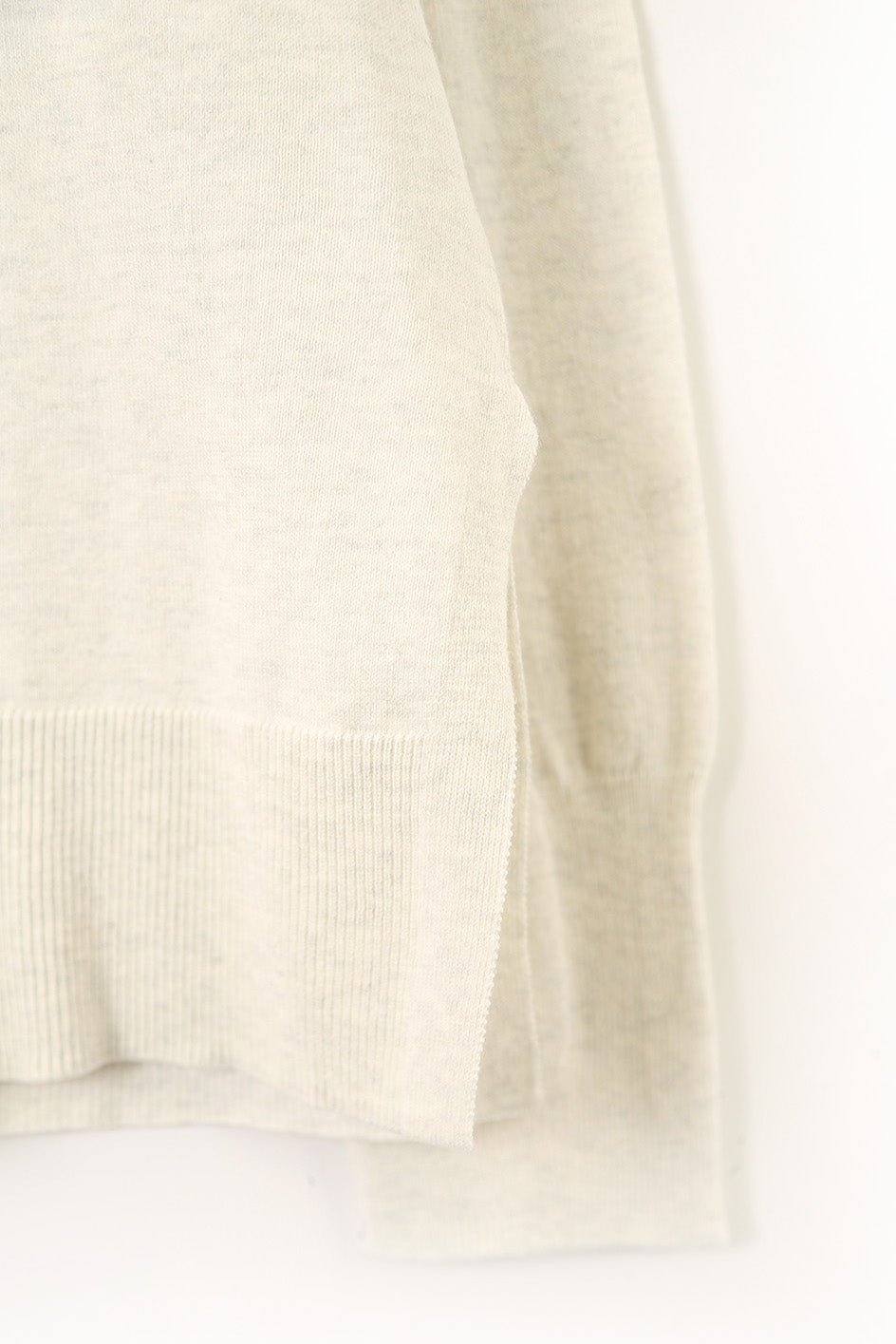 AVERY V NECK TUNIC IN DOUBLE KNIT PIMA COTTON IN HEATHER PEARL GREY - Jarbo