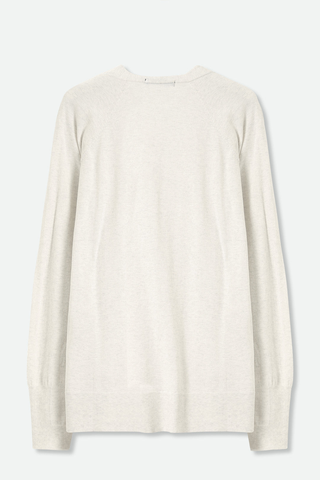 AVERY V NECK TUNIC IN DOUBLE KNIT PIMA COTTON IN HEATHER PEARL GREY - Jarbo