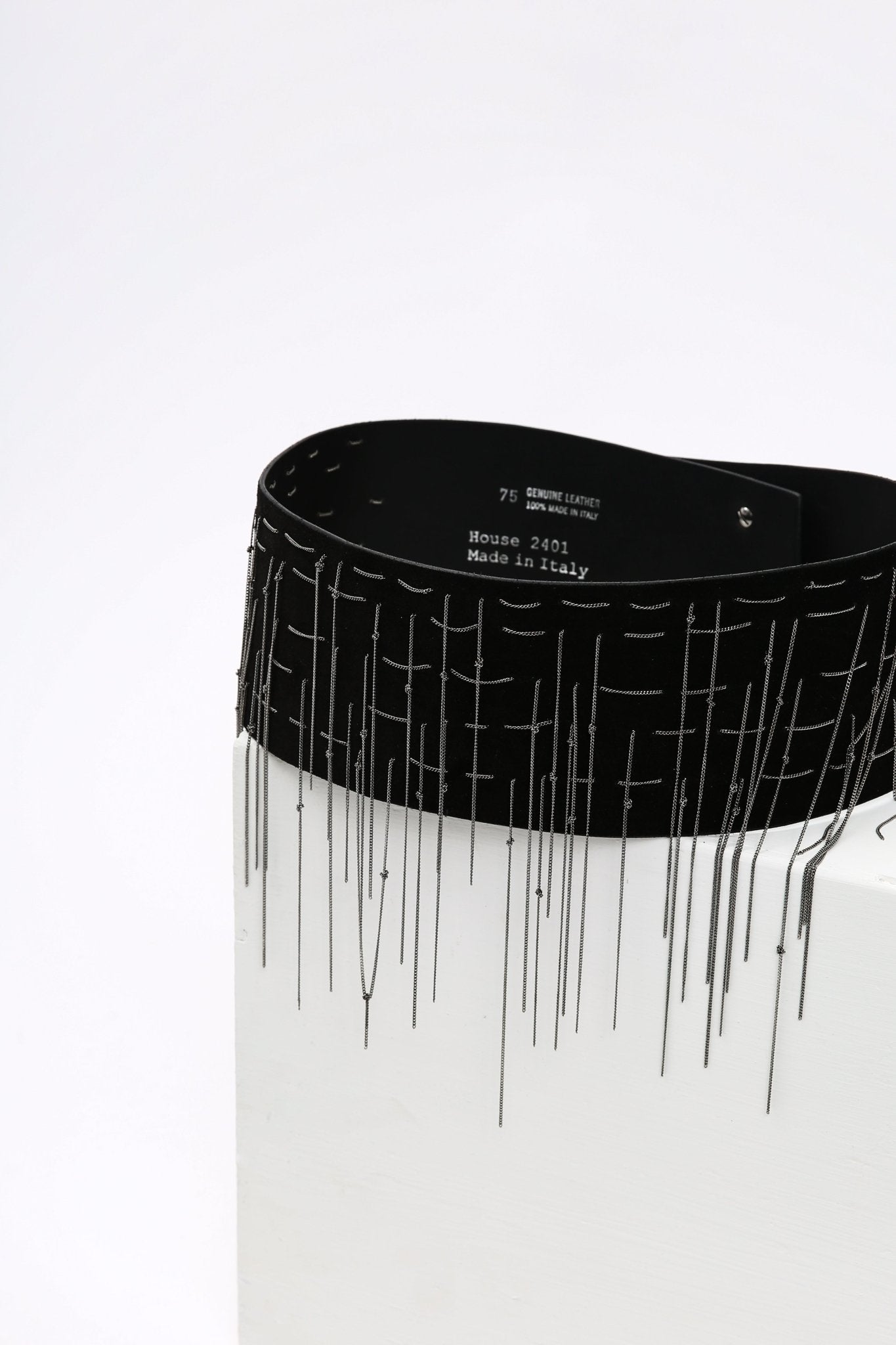 BARI ITALIAN BELT IN LEATHER AND METAL DETAILING - Jarbo