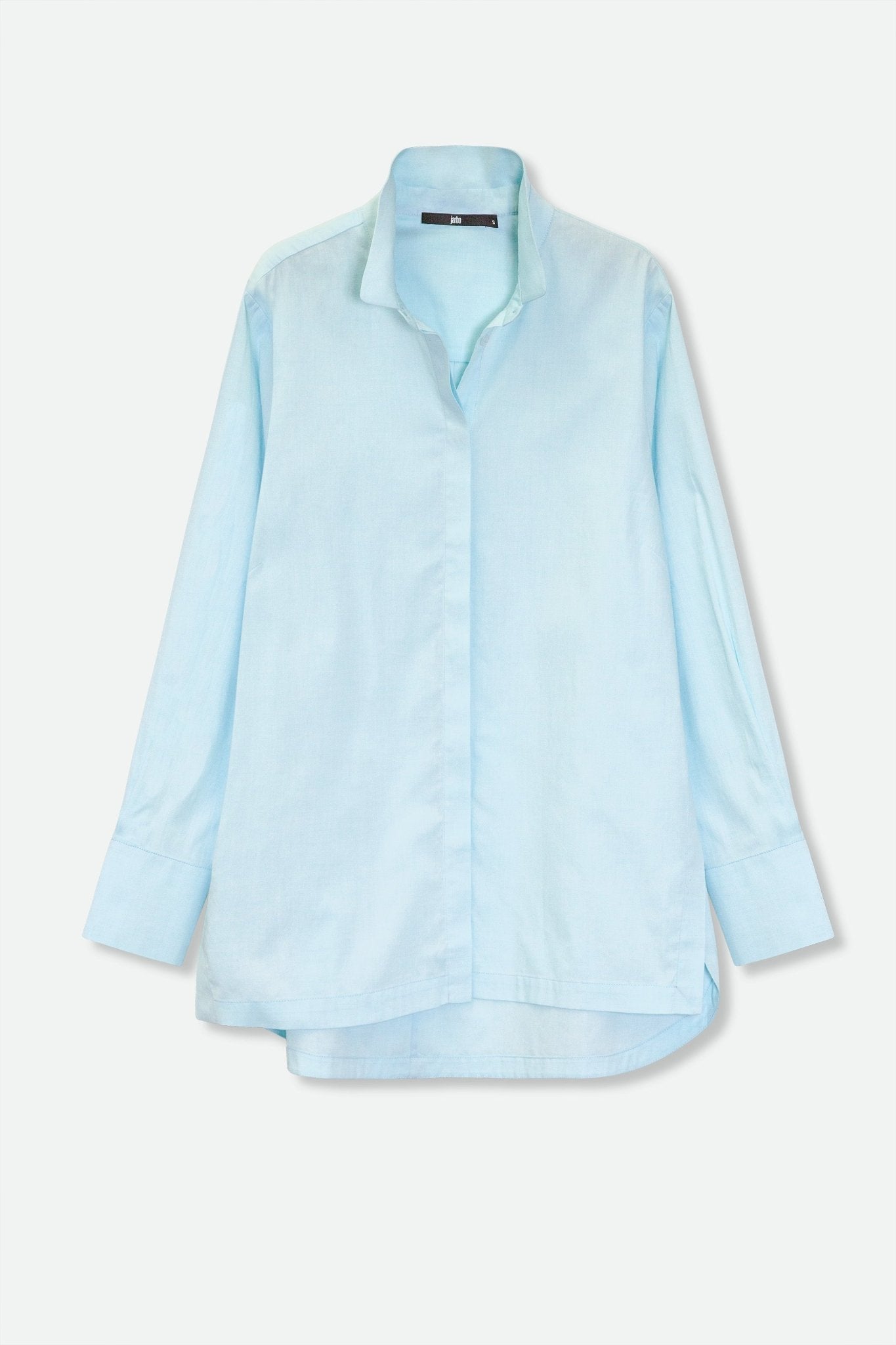 BETTE SHIRT IN 100% ITALIAN COTTON CYPRESS LIGHT BLUE - Jarbo