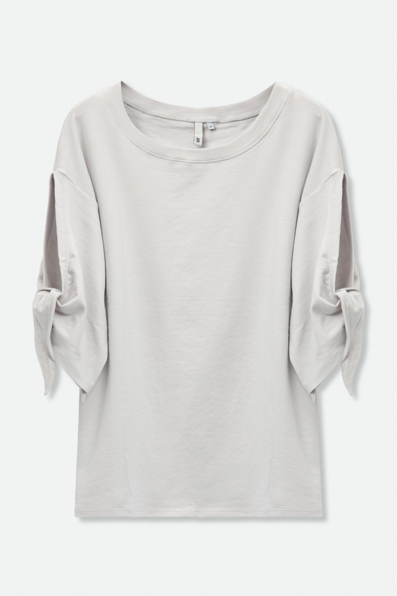 BOATNECK TIE-SLEEVE TOP IN PIMA COTTON STRETCH - Jarbo