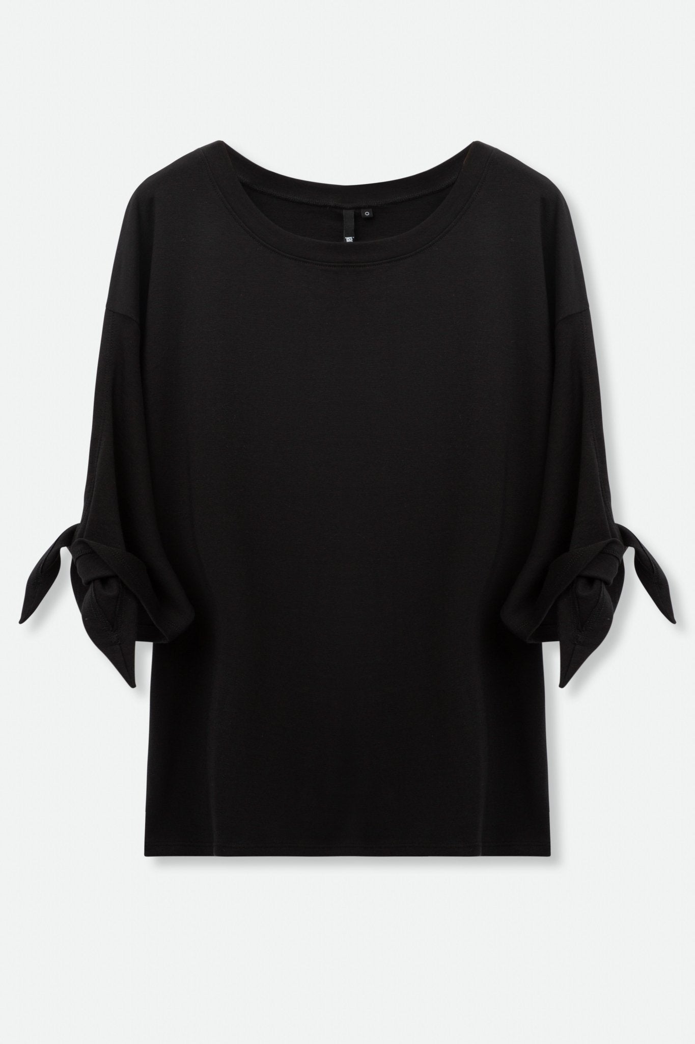 BOATNECK TIE-SLEEVE TOP IN PIMA COTTON STRETCH - Jarbo