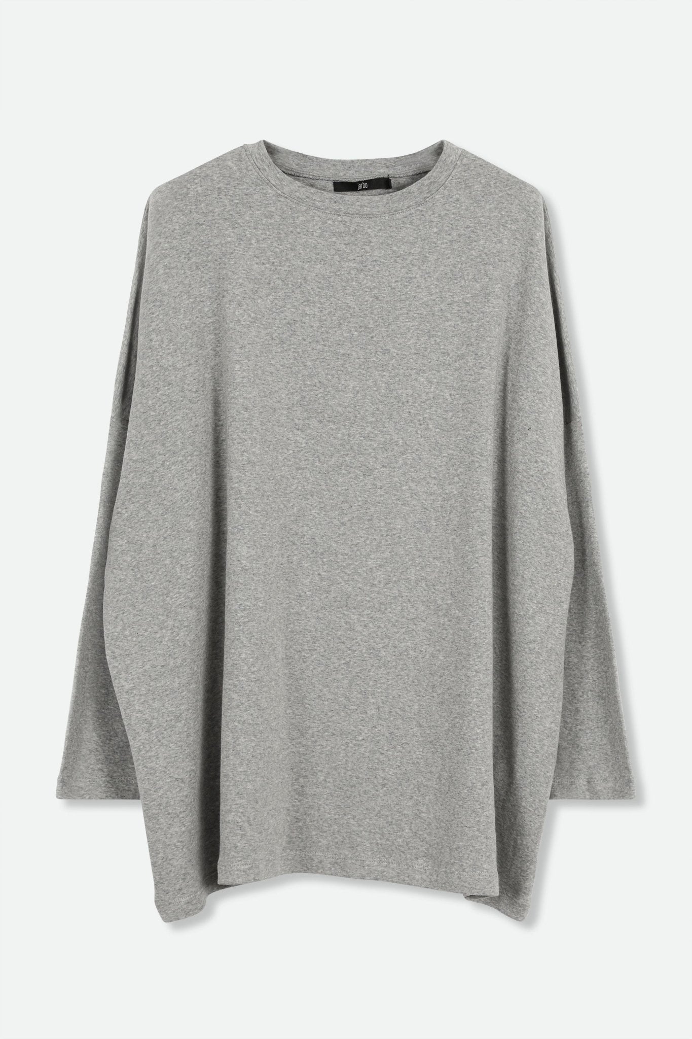 BOYFRIEND RELAXED-FIT LONG SLEEVE CREW IN HEATHER PIMA COTTON STRETCH - Jarbo