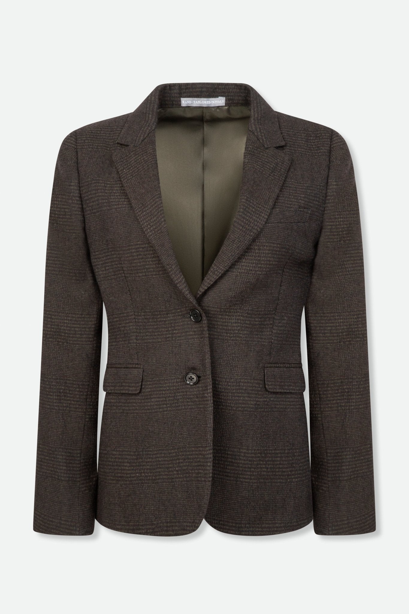BRUNA HAND STITCHED BLAZER IN ITALIAN WOVEN WOOL - Jarbo