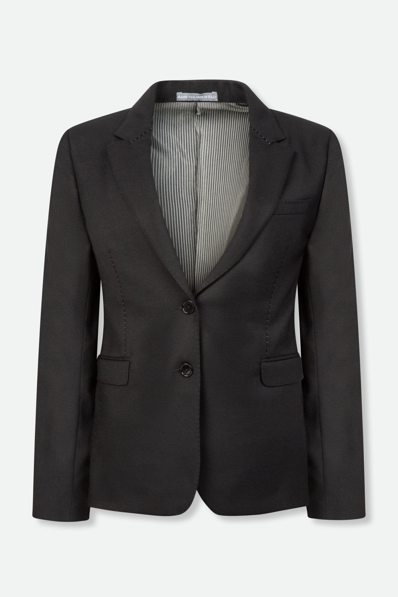 BRUNA HAND STITCHED BLAZER IN ITALIAN WOVEN WOOL - Jarbo