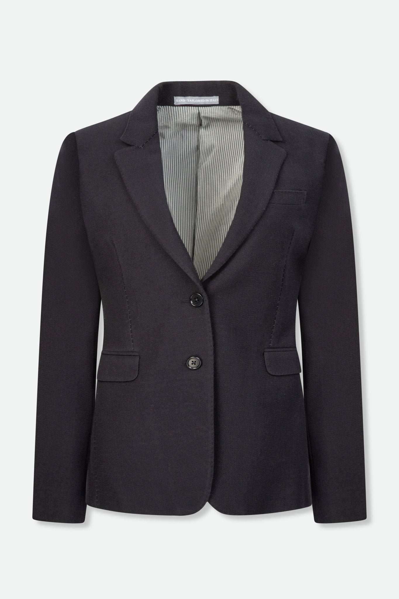 BRUNA HAND STITCHED BLAZER IN ITALIAN WOVEN WOOL - Jarbo