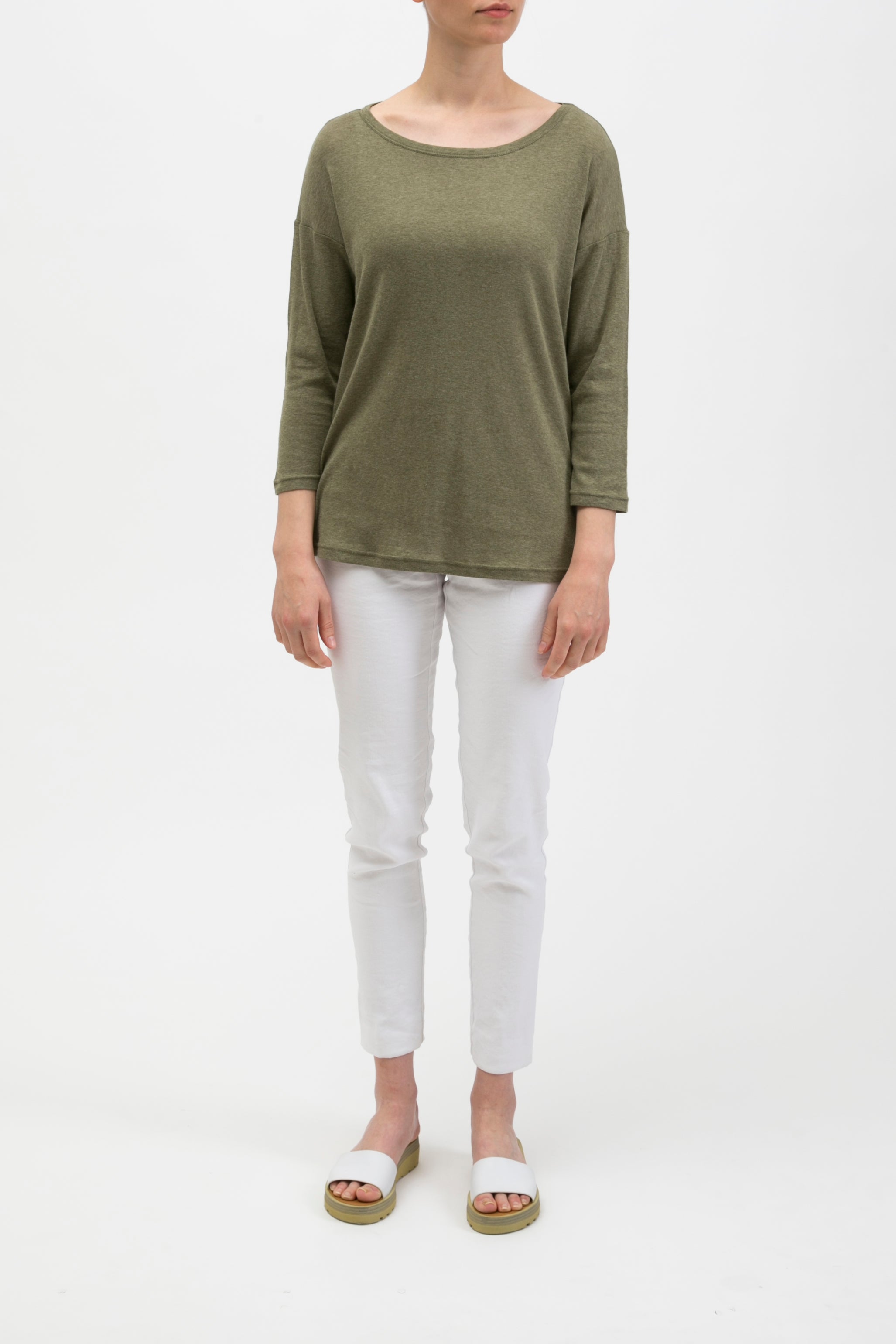 CAMPSHIRT WIDENECK TEE IN COTTON BLEND - Jarbo