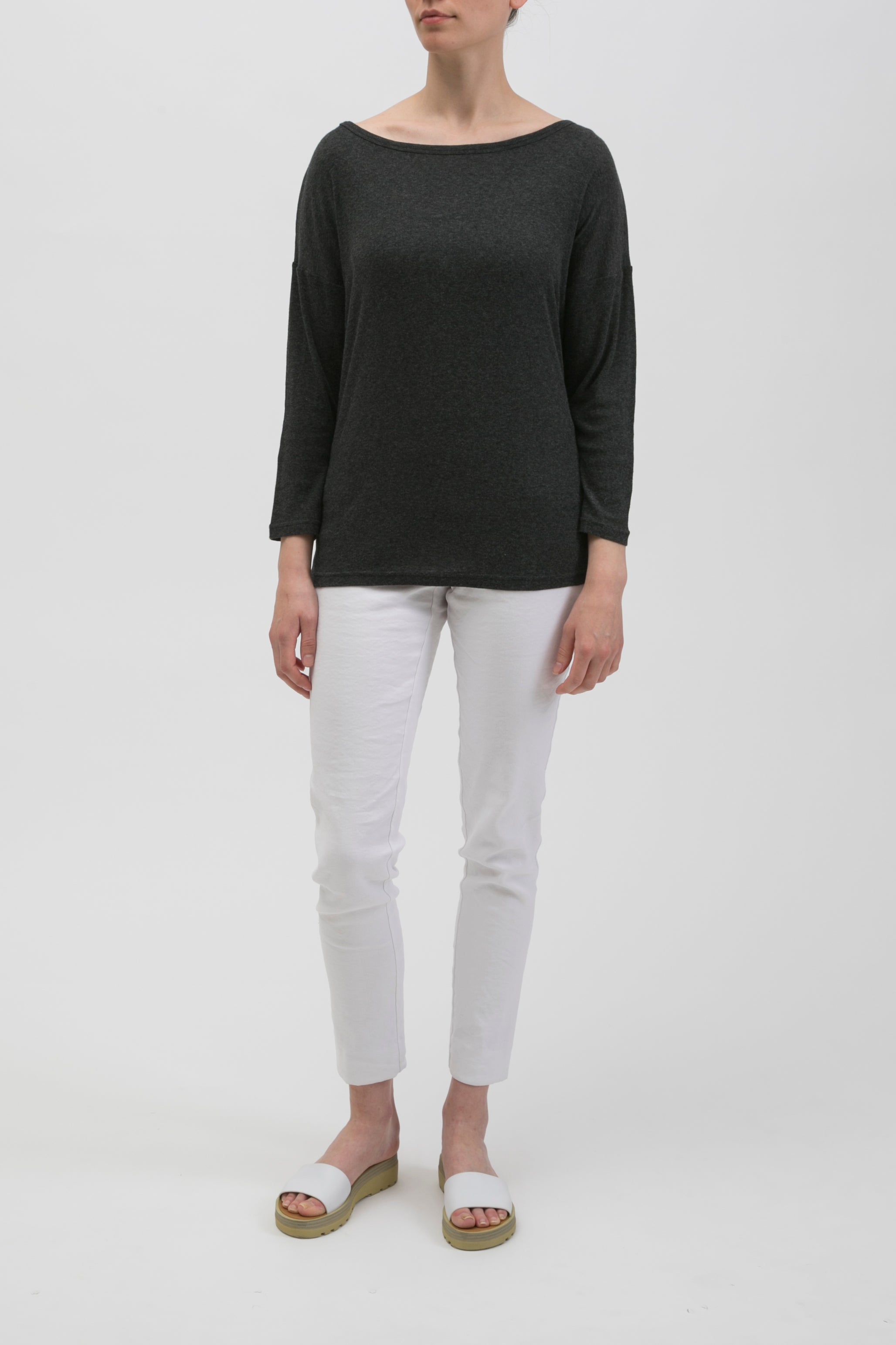 CAMPSHIRT WIDENECK TEE IN COTTON BLEND - Jarbo