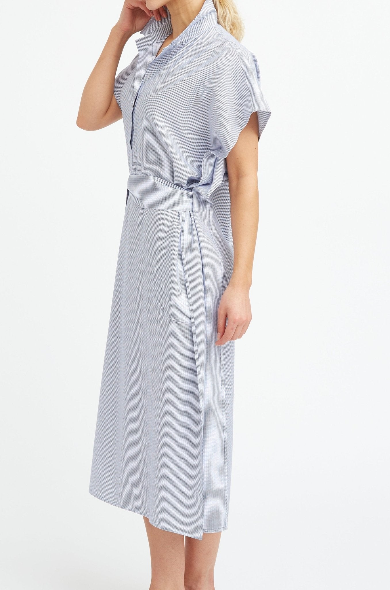 CAP SLEEVE JAMIE DRESS IN COTTON POPLIN - Jarbo