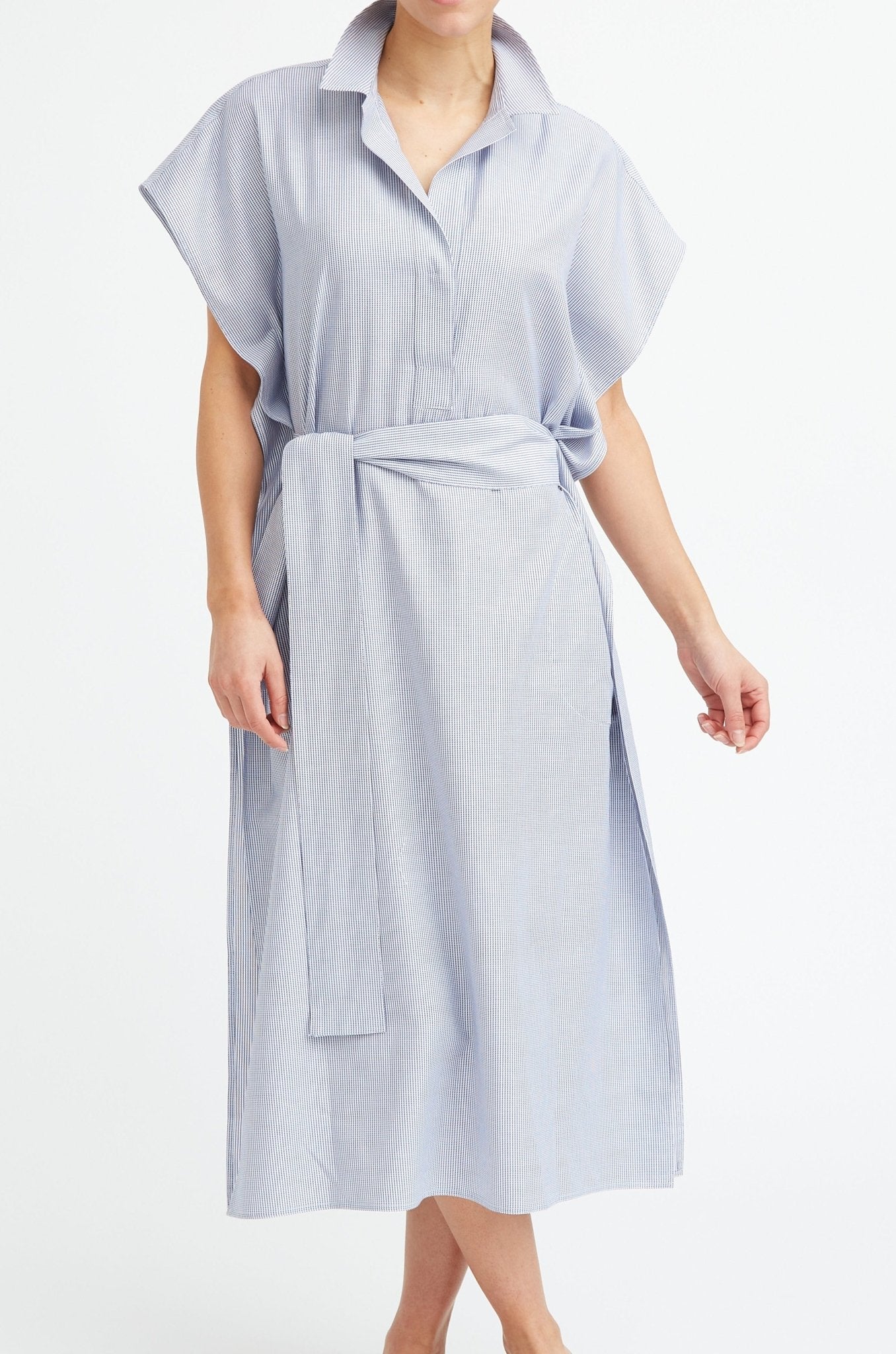 CAP SLEEVE JAMIE DRESS IN COTTON POPLIN - Jarbo