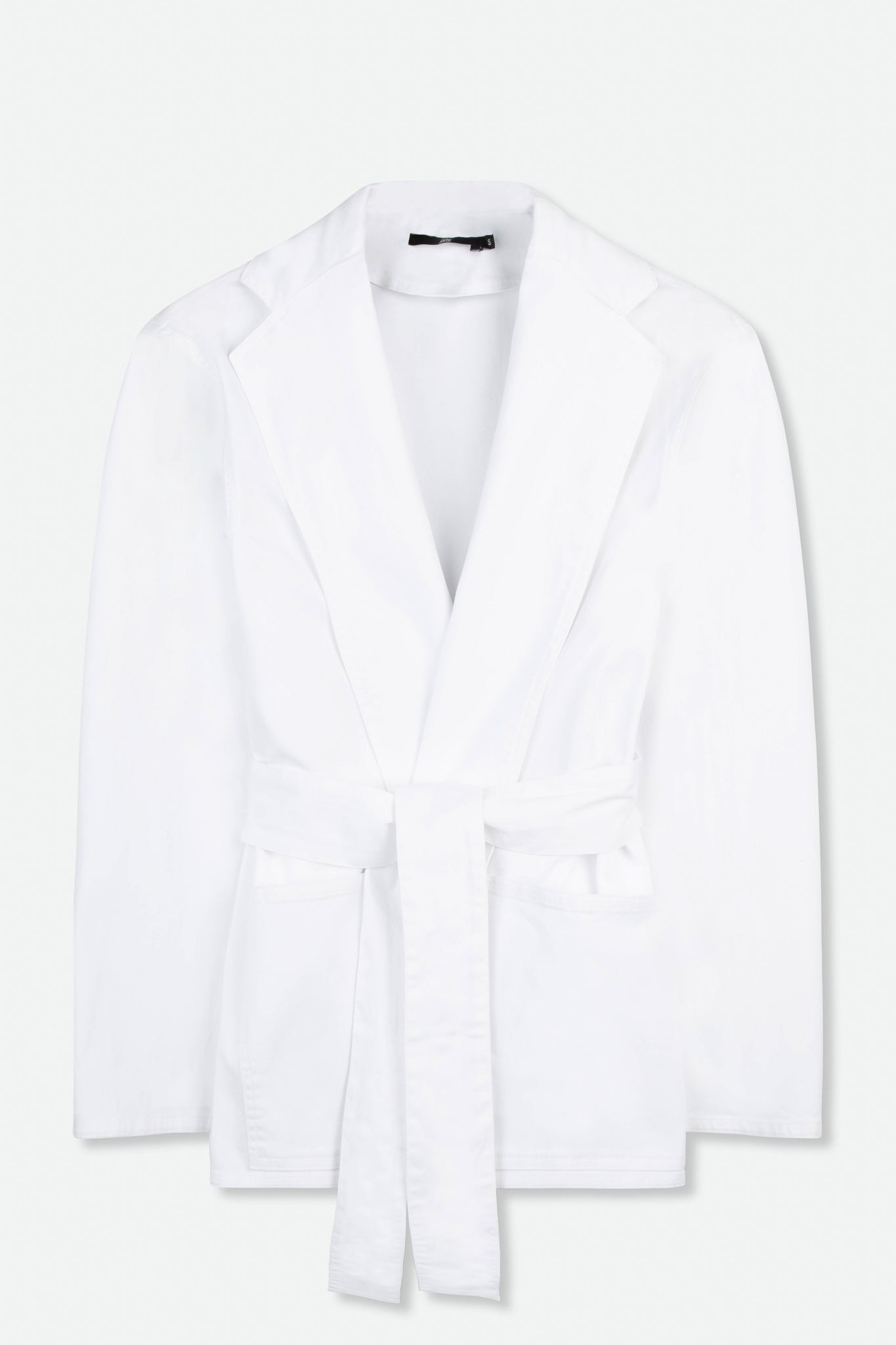 CARA PATCH POCKET JACKET IN ITALIAN BRUSHED COTTON SATEEN - Jarbo