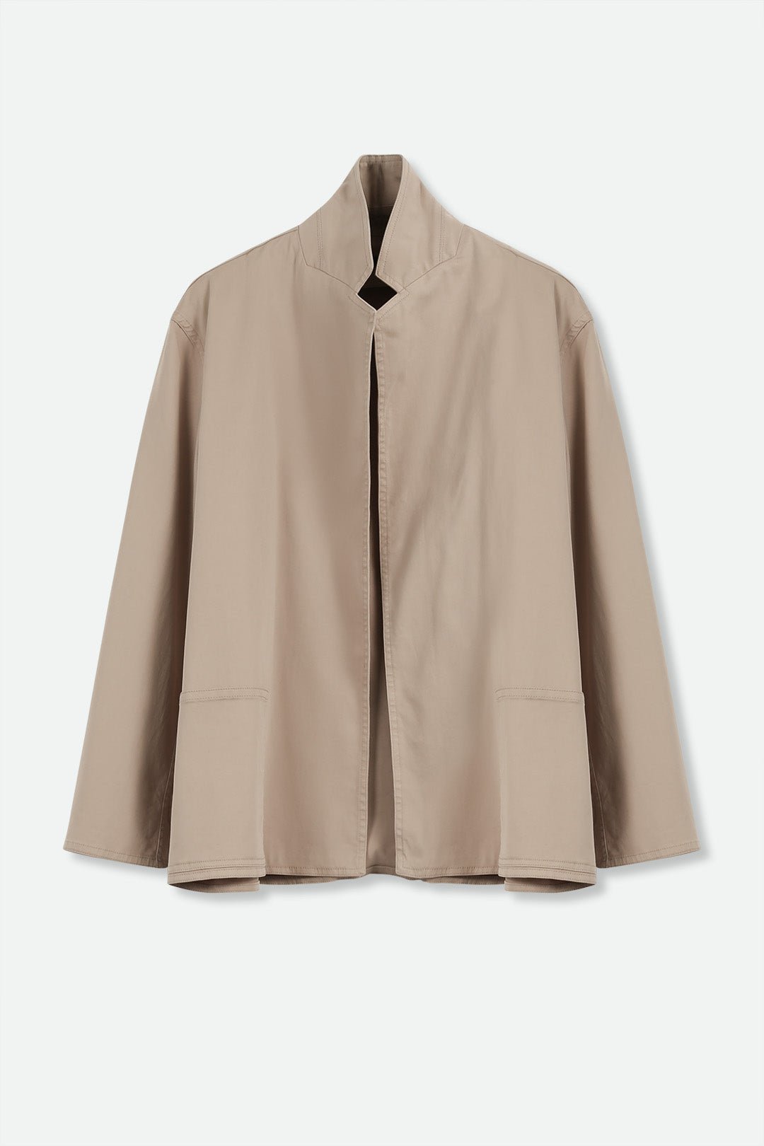 CARA PATCH POCKET JACKET IN ITALIAN BRUSHED COTTON SATEEN - Jarbo