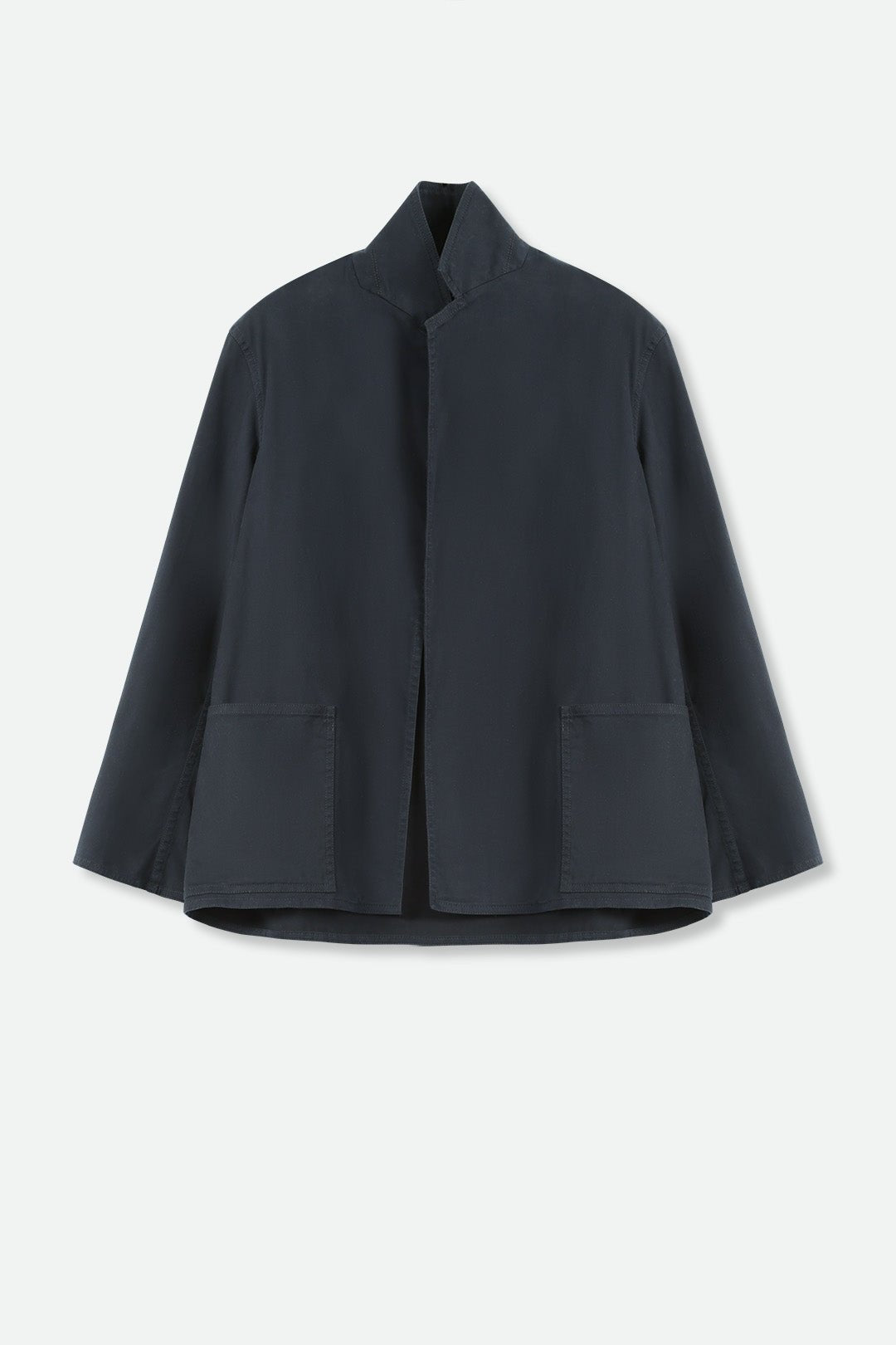 CARA PATCH POCKET JACKET IN ITALIAN BRUSHED COTTON SATEEN - Jarbo