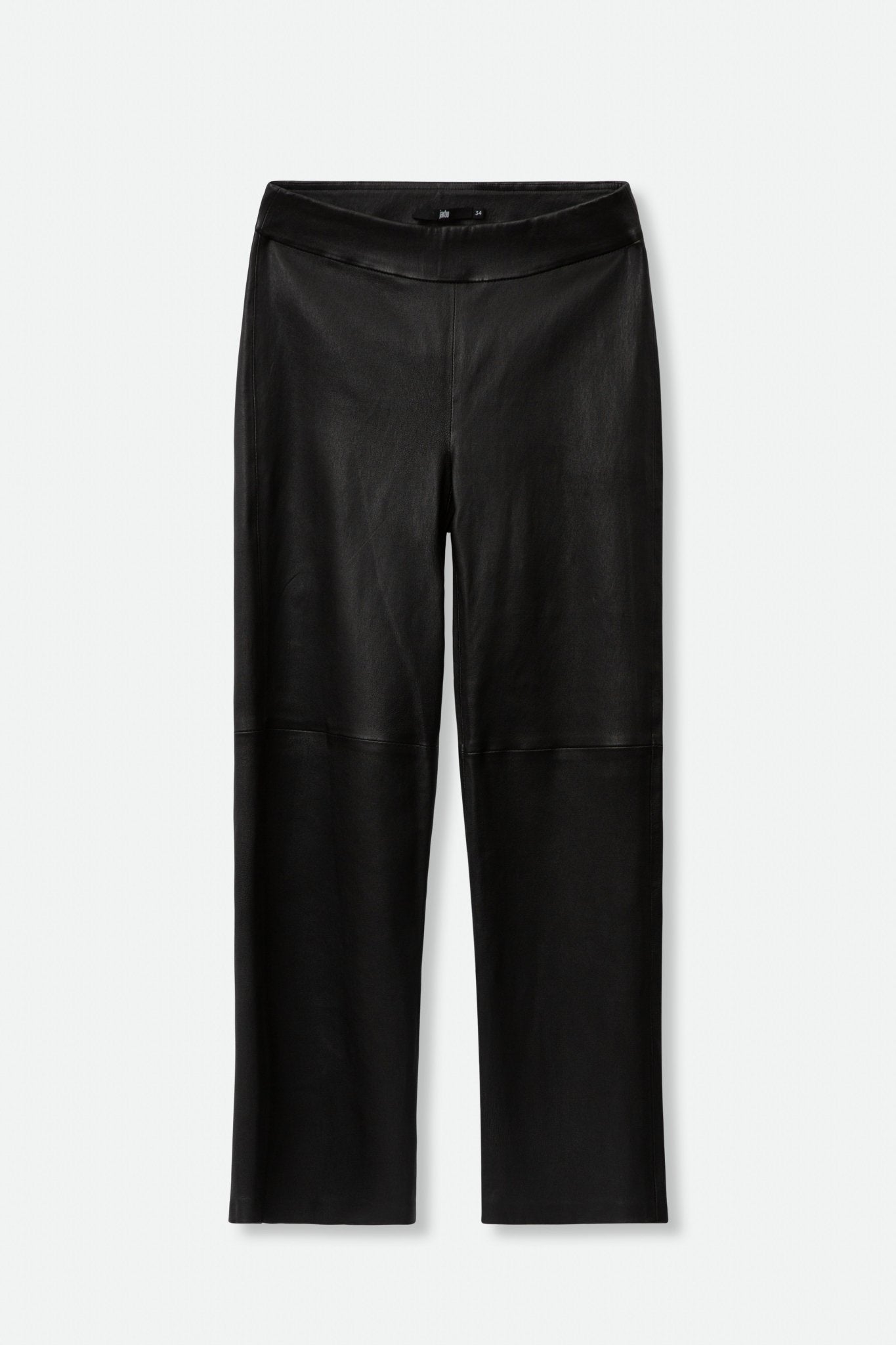 CATERINA ANKLE STRAIGHT LEG PANT IN STRETCH LEATHER - Jarbo